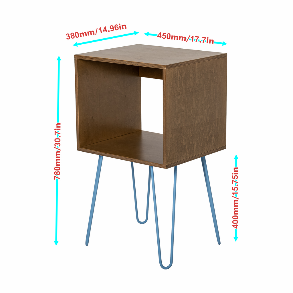 Turntable Stand with Record Storage – Minimalist Vinyl Rack for Living Room