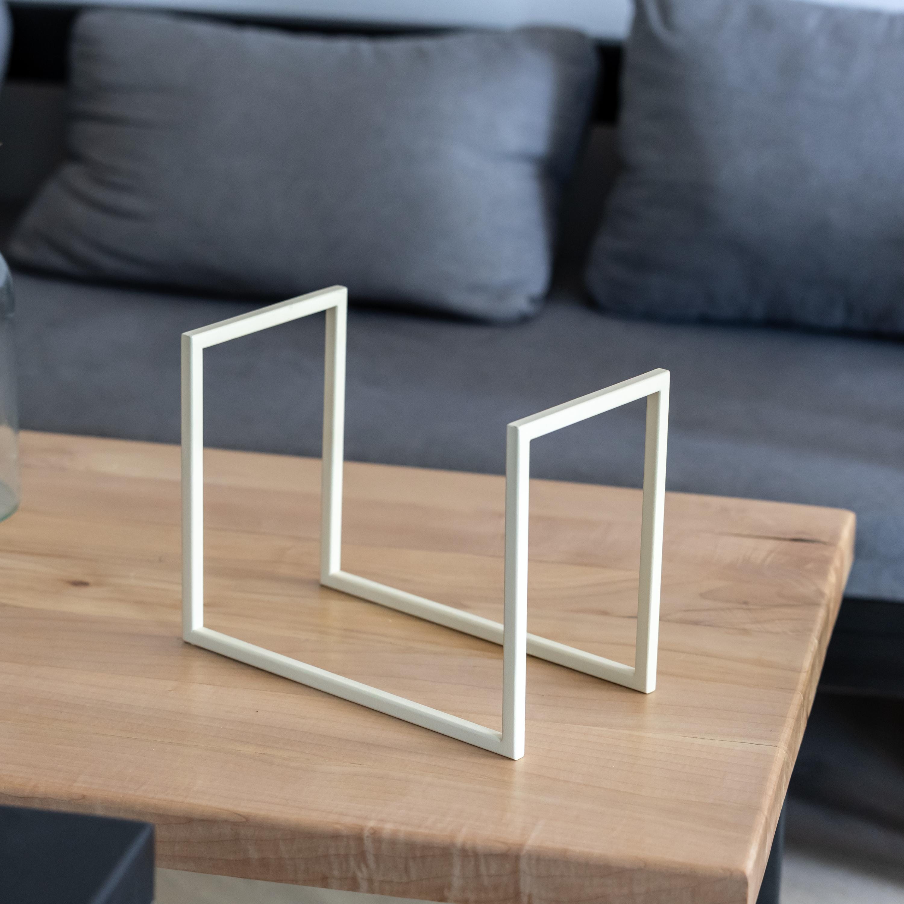 Stylish Vinyl Record Stand, Modern LP Holder, Handmade Metal Storage Rack
