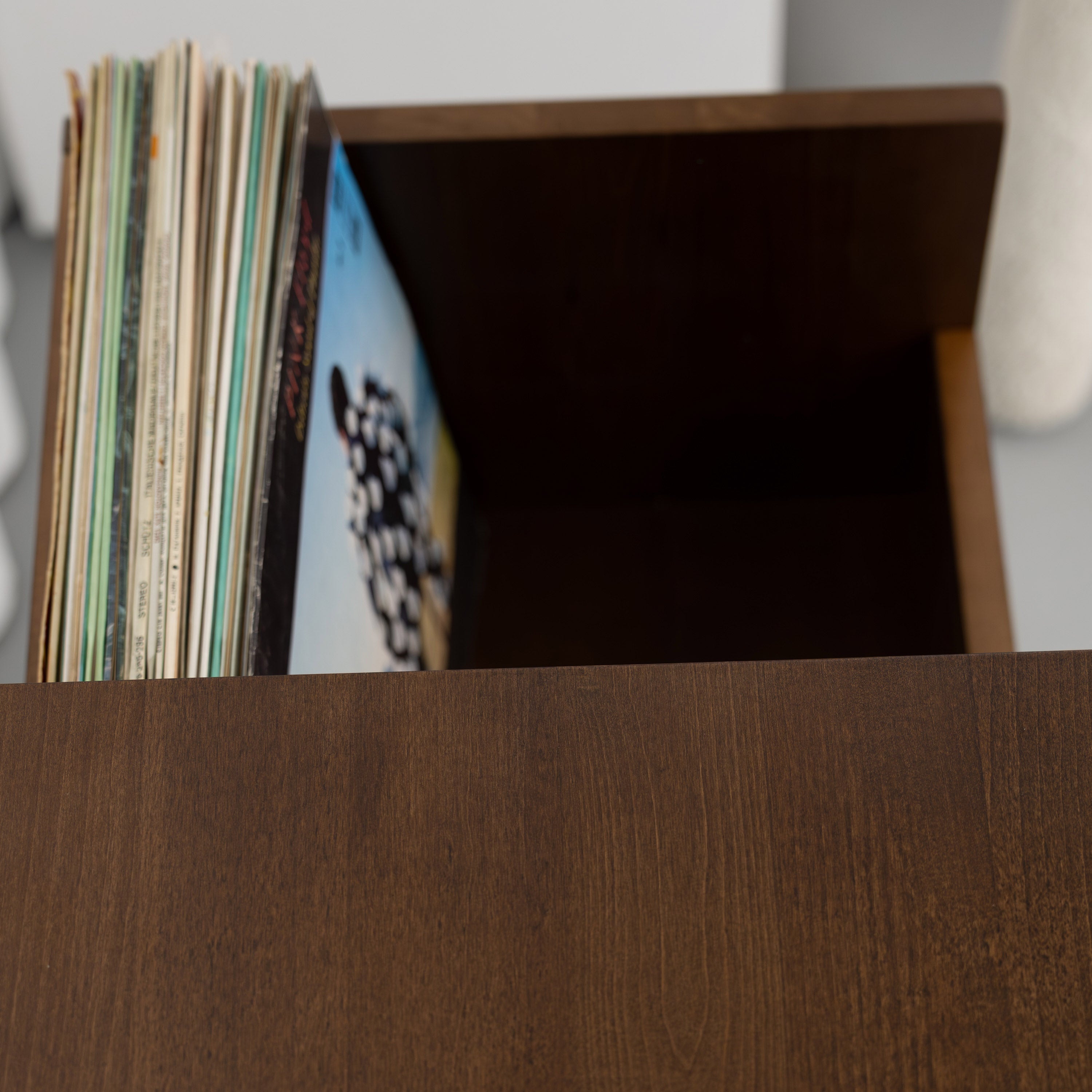 Record Player Stand with Vinyl Storage, Turntable Table, LP Organizer Furniture