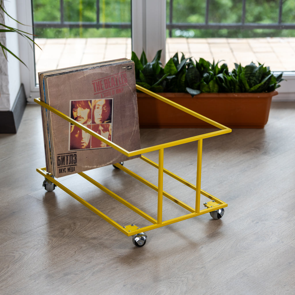 Record Holder Modern Vinyl Storage Record Organizer Metal LP Stand Handmade Music Shelf