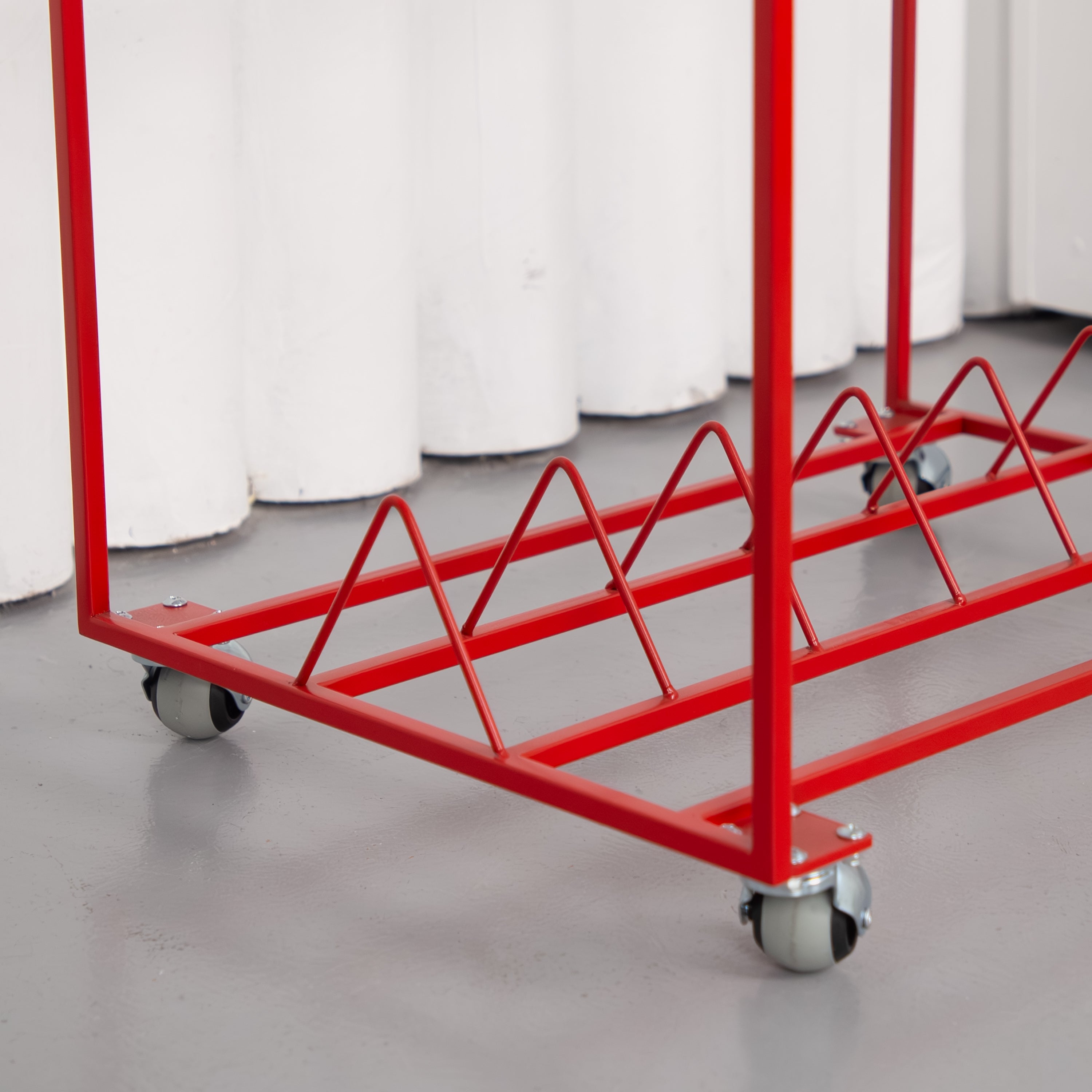 Vinyl Record Stand on Wheels – Metal LP Storage Rack with Dividers, Modern Vinyl Organizer