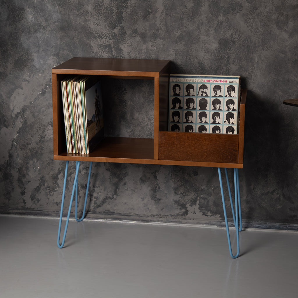 Record Player Stand with Vinyl Storage, Turntable Table, LP Organizer Furniture