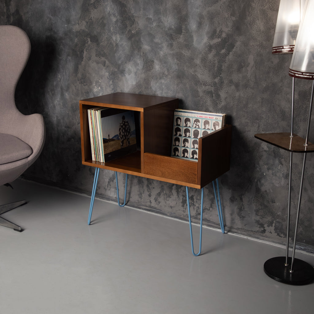 Record Player Stand with Vinyl Storage, Turntable Table, LP Organizer Furniture