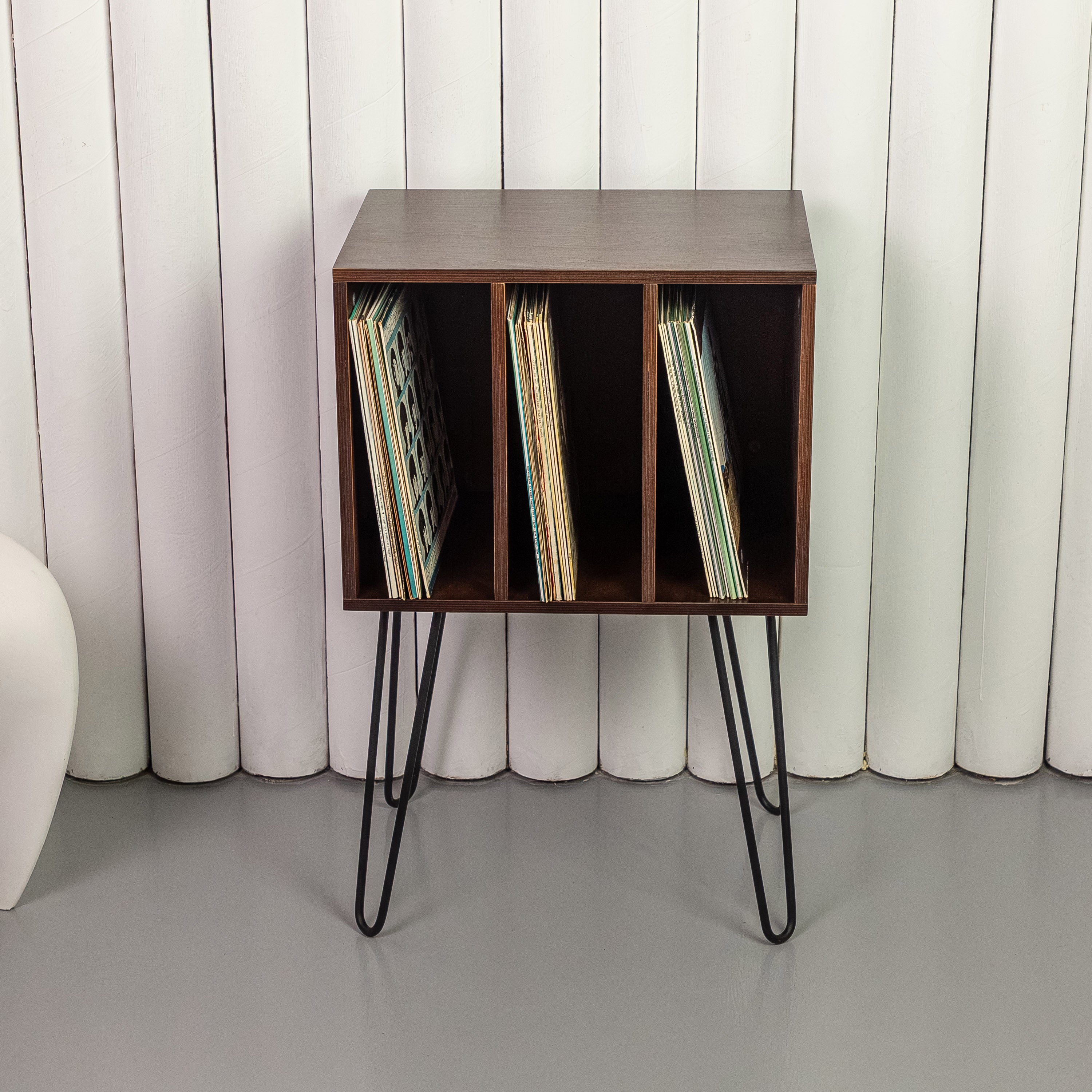 Turntable Stand with Vinyl Storage, Record Player Table, LP Organizer