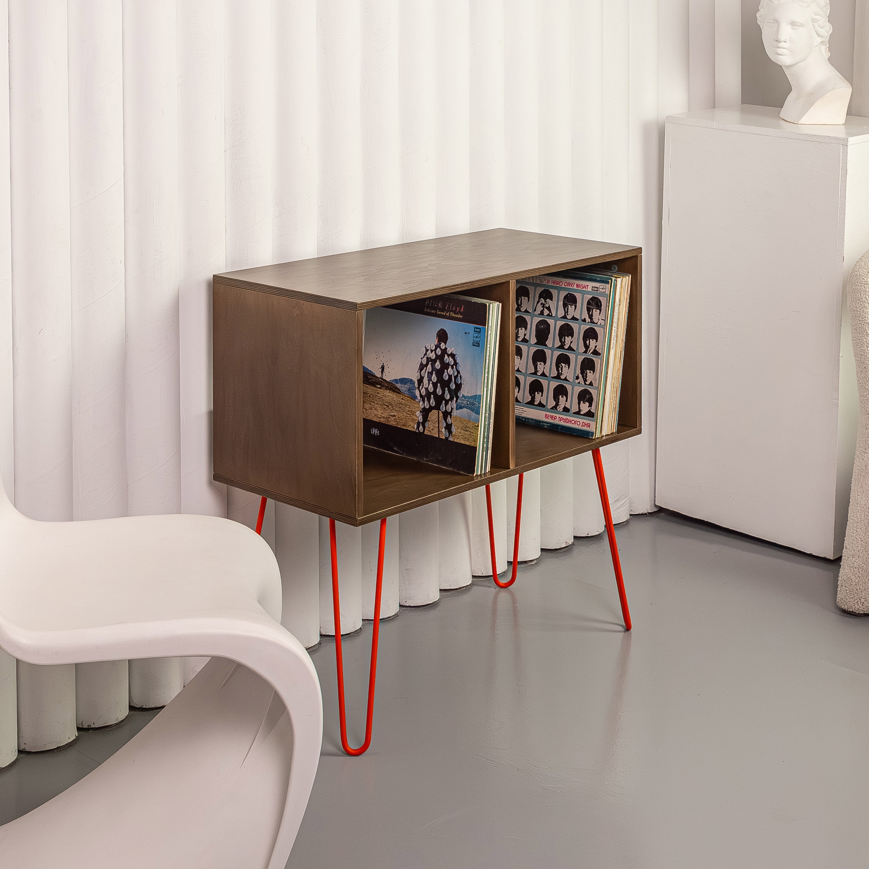 Turntable Table with Vinyl Storage, Record Player Stand