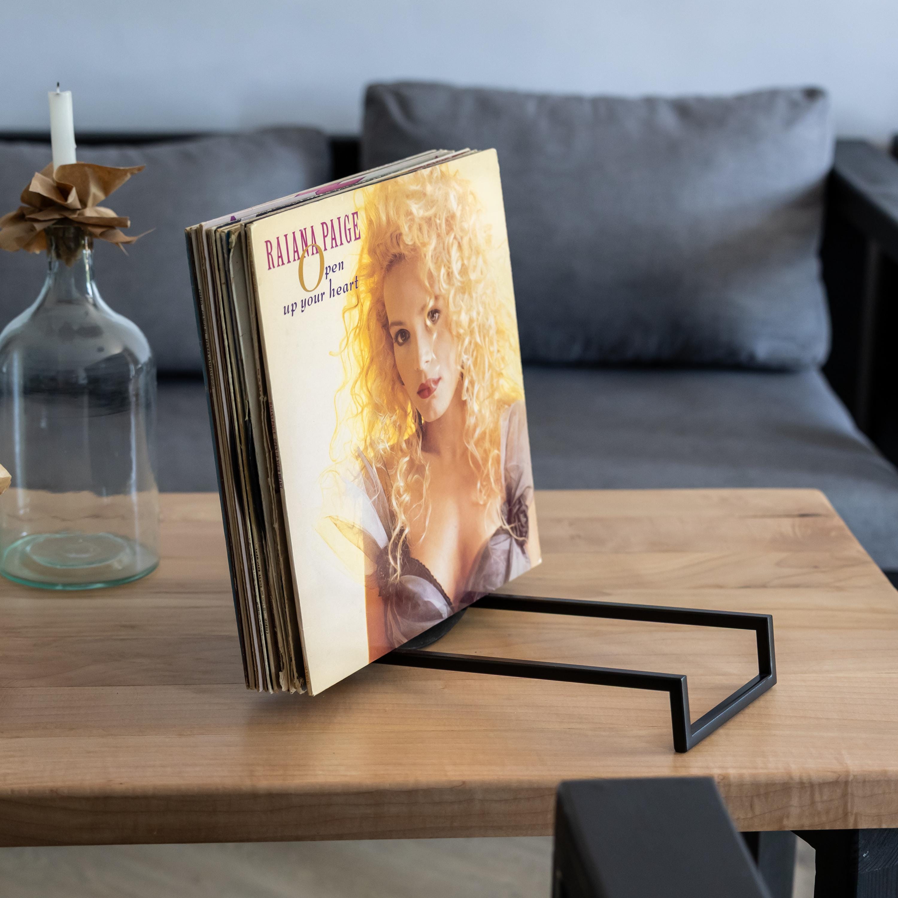 Vinyl Record Stand, Metal LP Holder, Record Storage Rack, Gift for Vinyl Lover