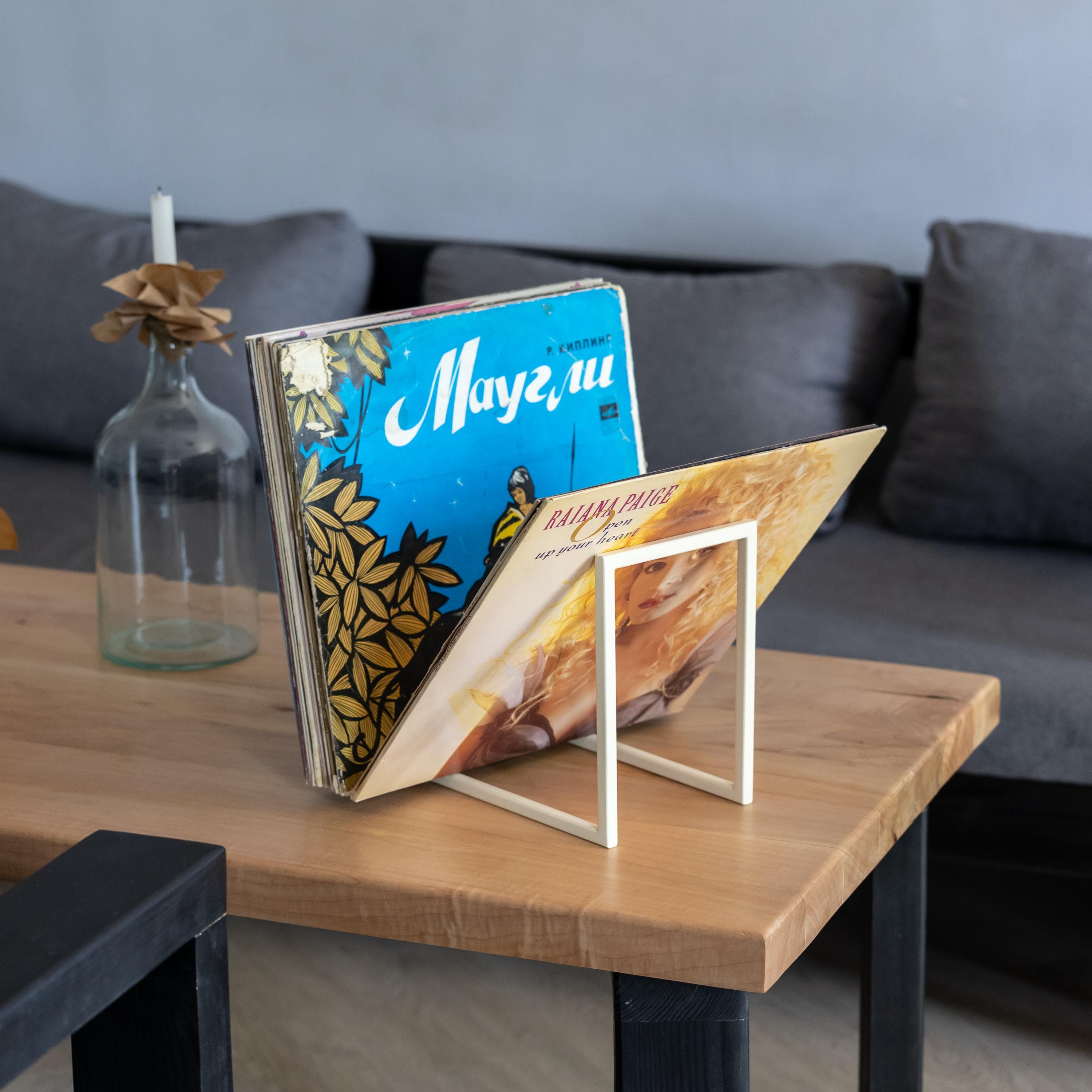 Minimalist LP Storage Rack: Handmade Scandi Style Vinyl Record Holder