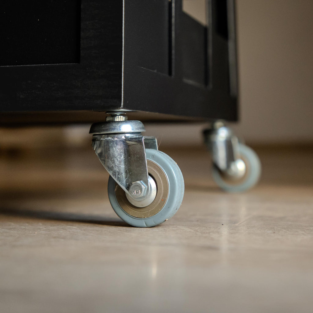 Mobile Firewood Box - Modern Metal Firewood Storage With Wheels For Indoor & Outdoor Use