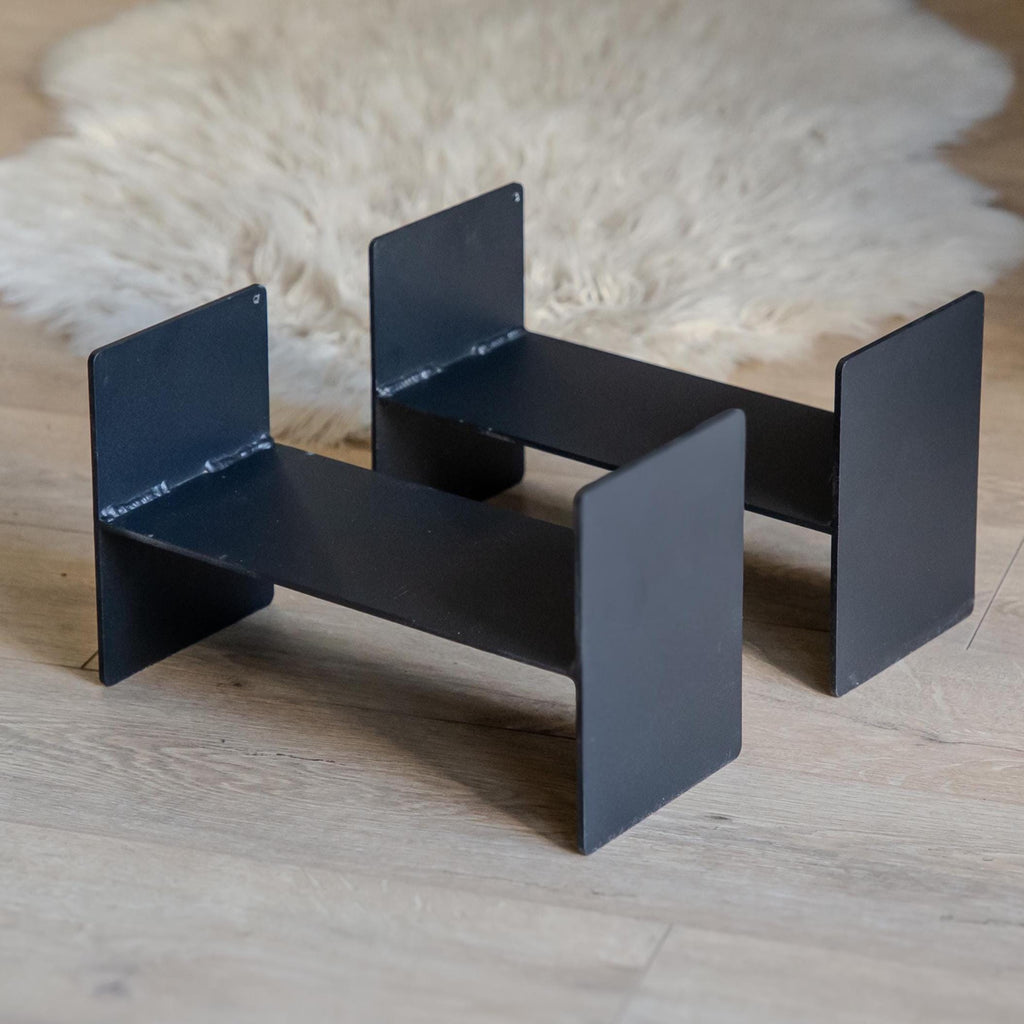 Steel Log Holder, Firewood Rack: Modern Compact Design For Fireplace Indoor/Outdoor Use