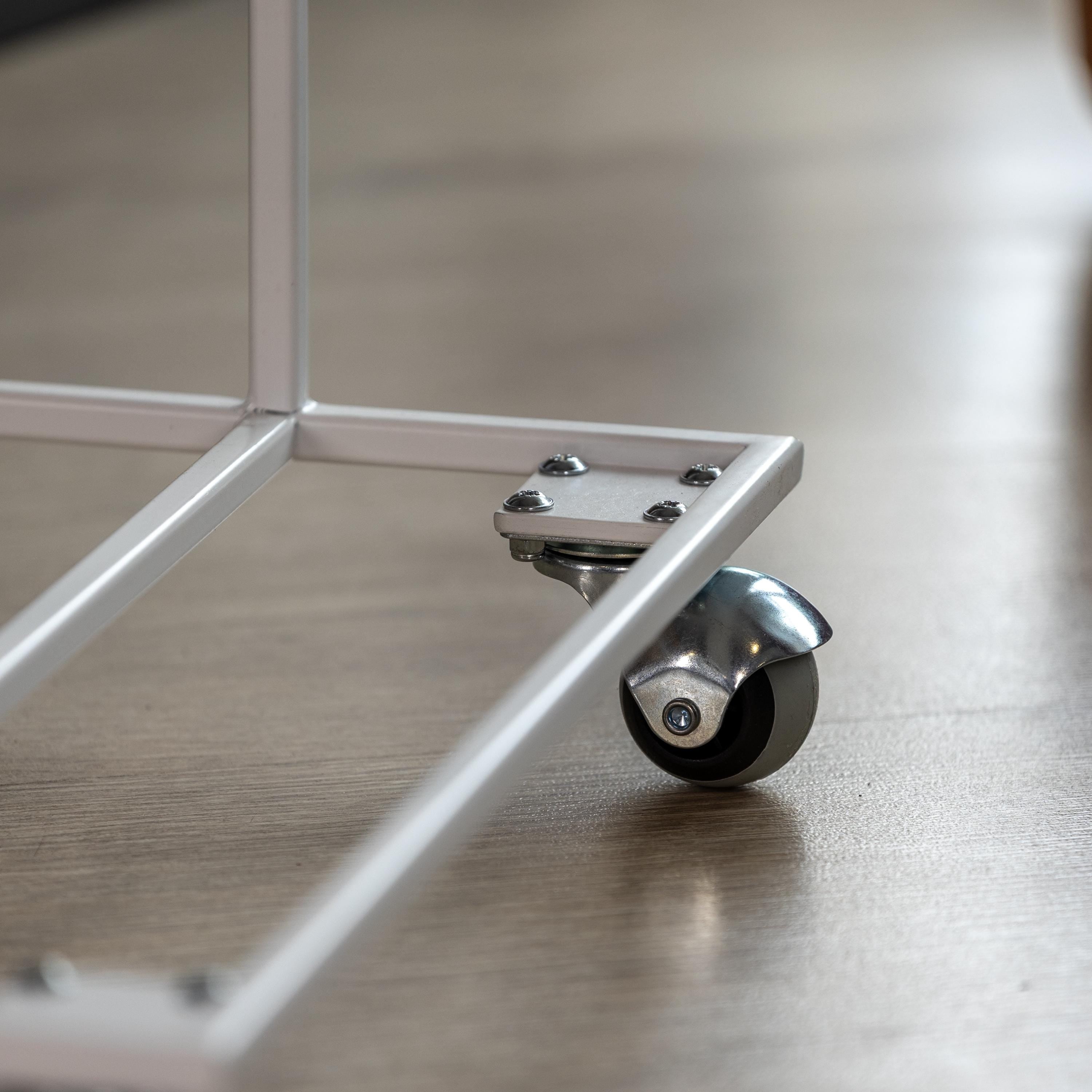 Rolling Vinyl Record Stand | Metal LP Storage, Turntable Table