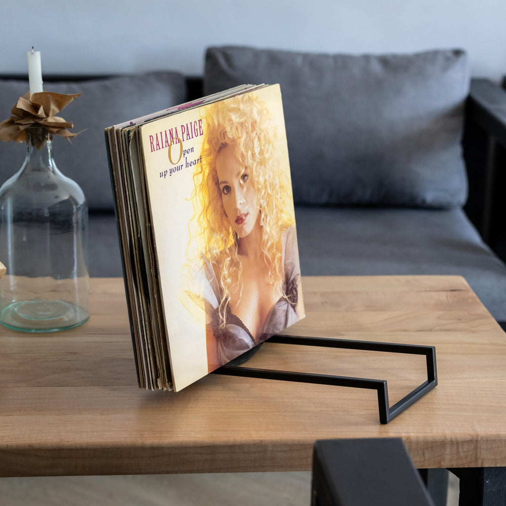 Vinyl Record Stand, Metal LP Holder, Record Storage Rack, Gift for Vinyl Lover
