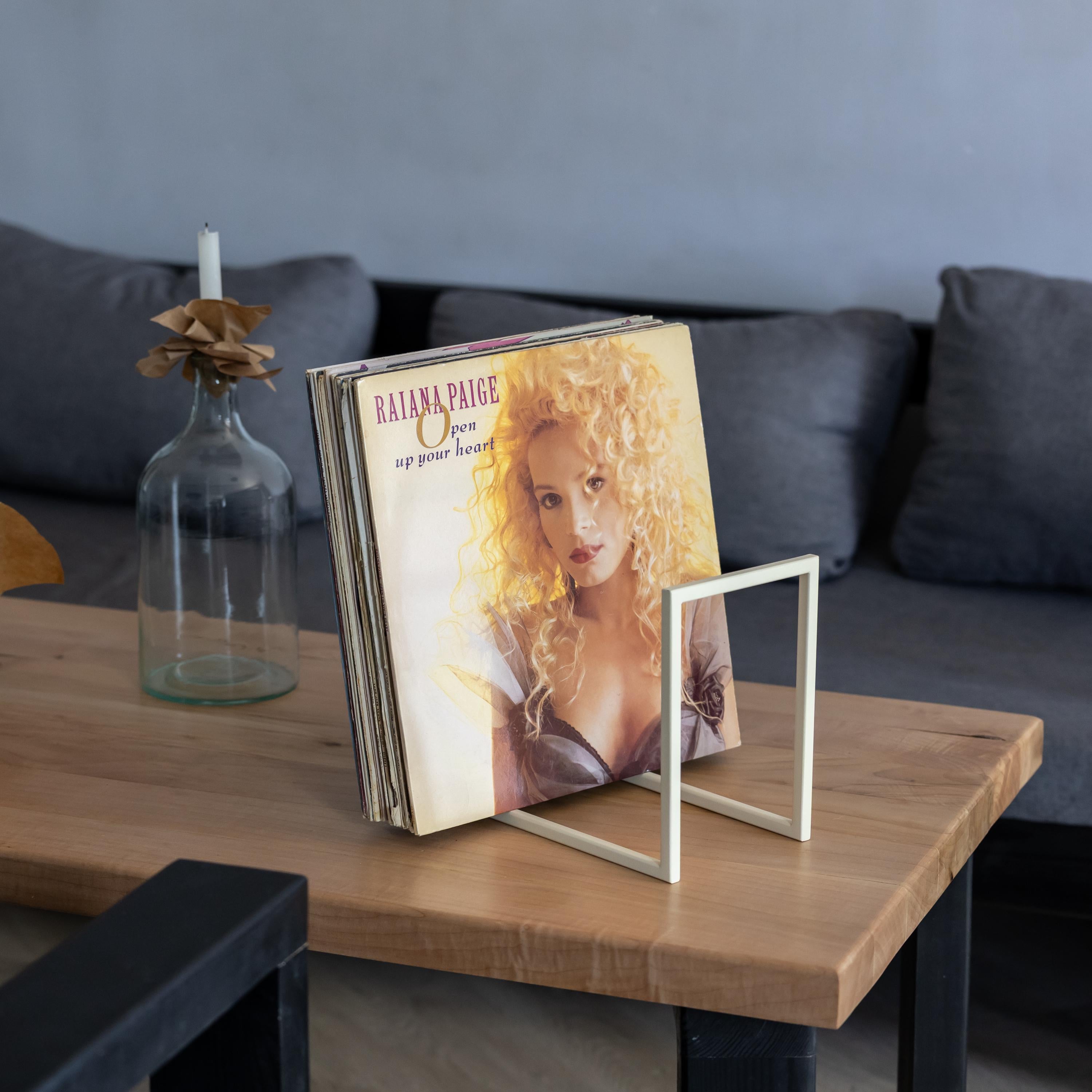 Handmade Vinyl Record Holder: Modern LP Storage Rack, Steel Construction