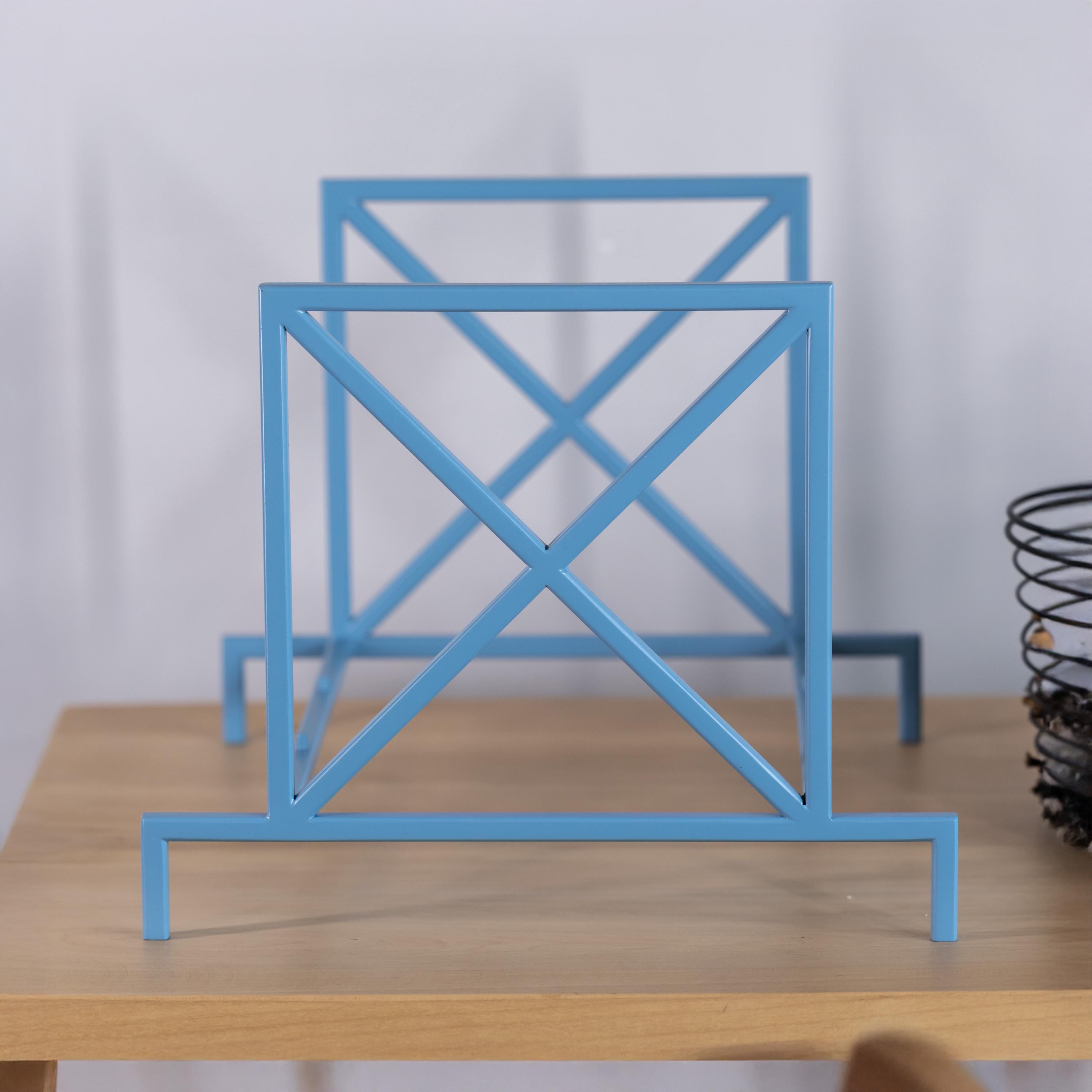 Handmade Vinyl Record Stand: Geometric LP Organizer, Modern Music Shelf