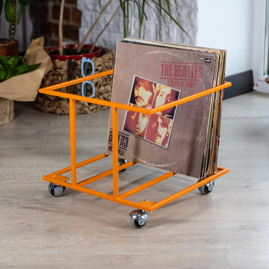 Handmade Vinyl Record Holder: Pop Art LP Organizer & Turntable Stand