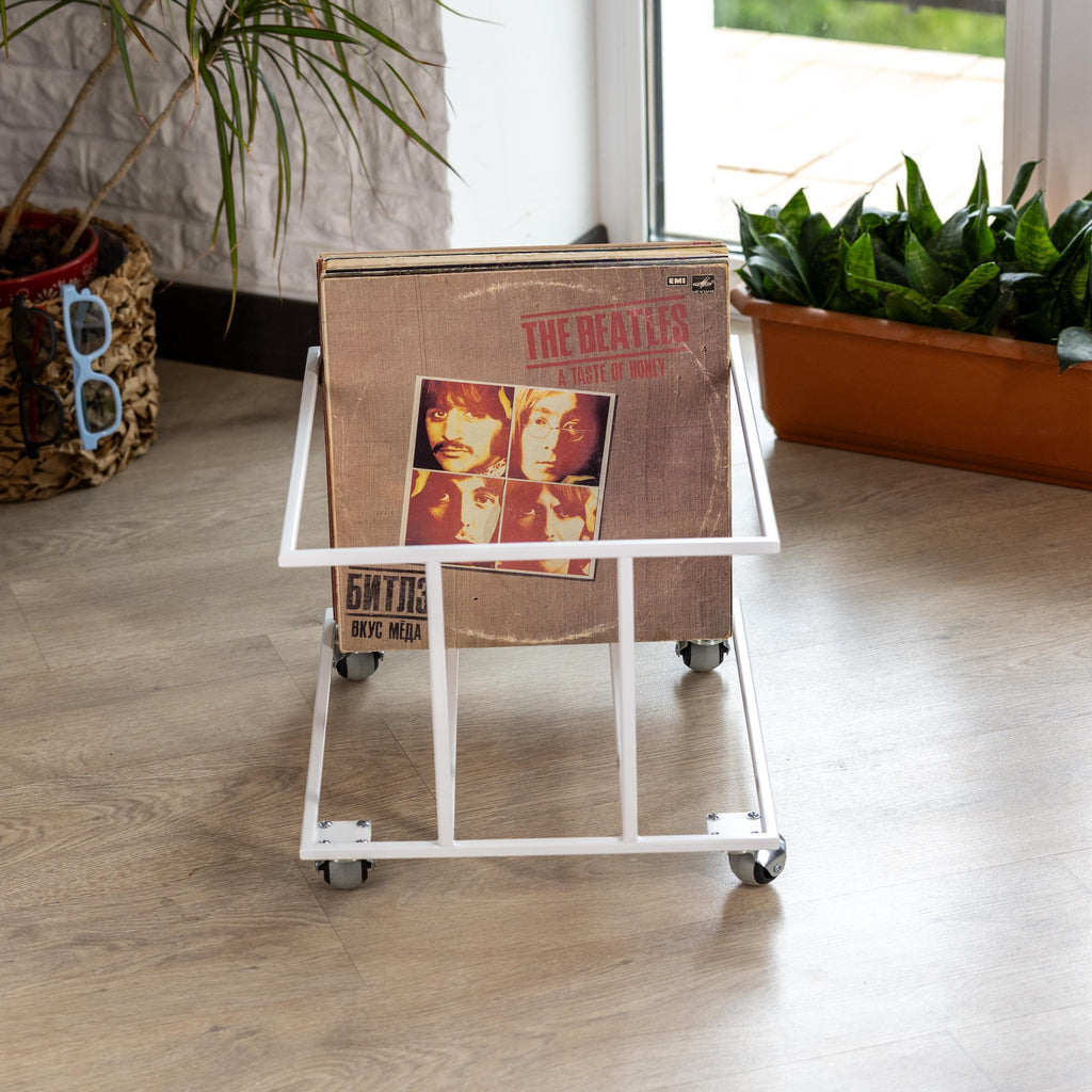 Handmade Vinyl Record Holder: Pop Art LP Organizer & Turntable Stand