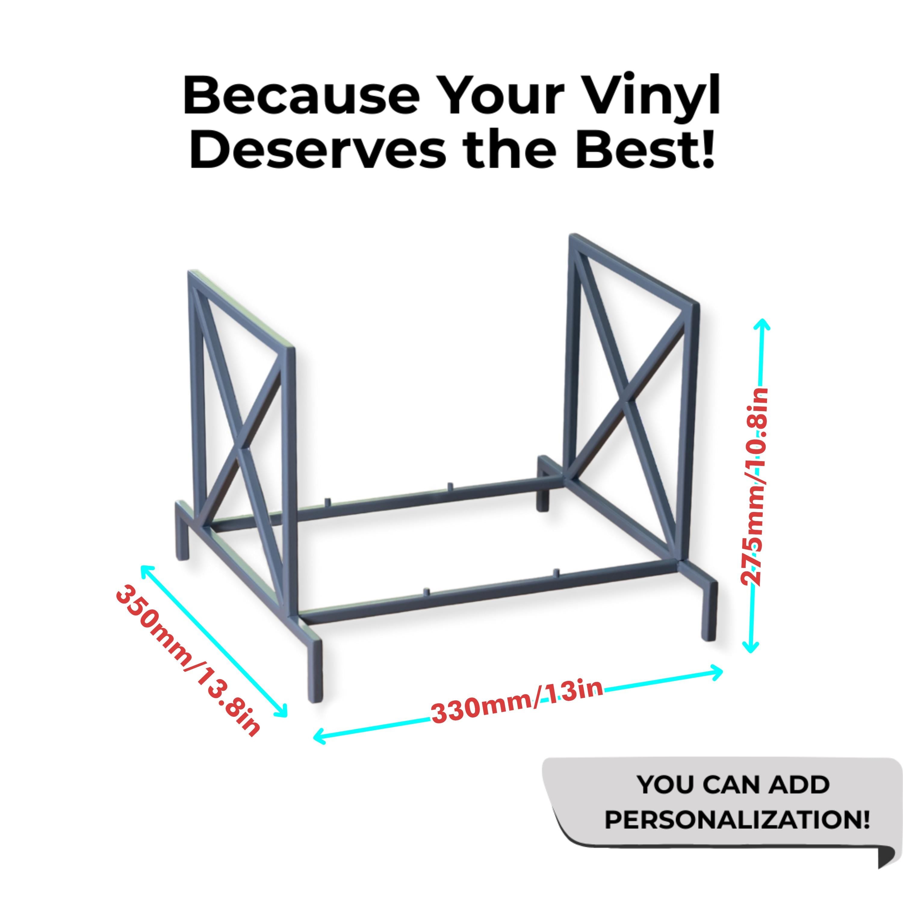 Vinyl Record Turntable Stand Metal Storage Rack Modern Music Shelf Handmade Organizer Minimalist Audio Table Gift For Collector Room Decor