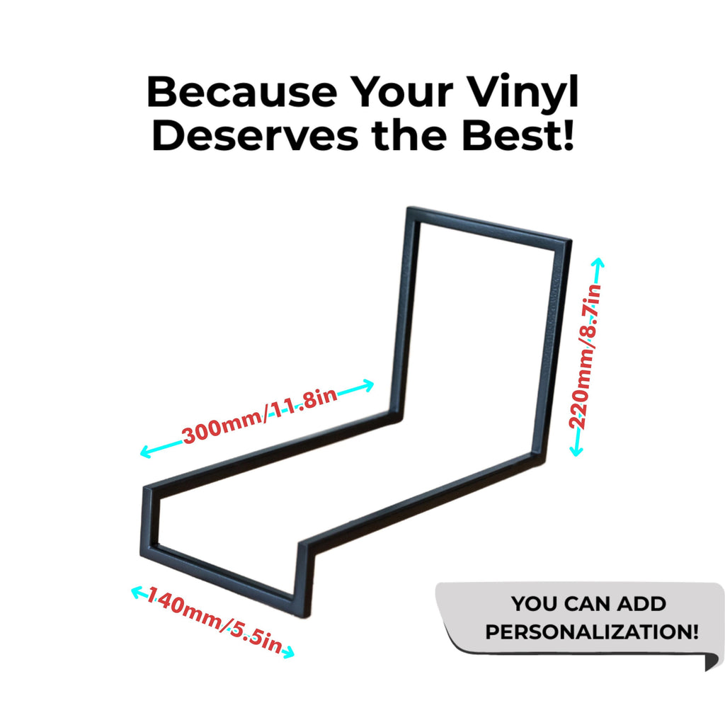 Record Holder Vinyl Display Stand Metal LP Shelf Handmade Music Organizer Modern Storage Rack Minimalist Home Decor Audiophile Gift Idea