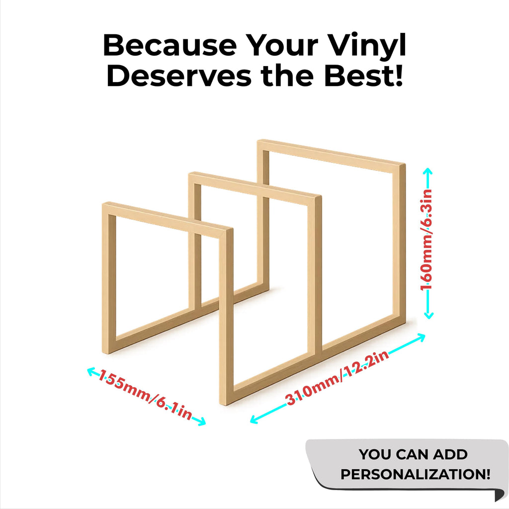 Handmade Metal Vinyl Record Holder: LP Storage Rack, Turntable Display
