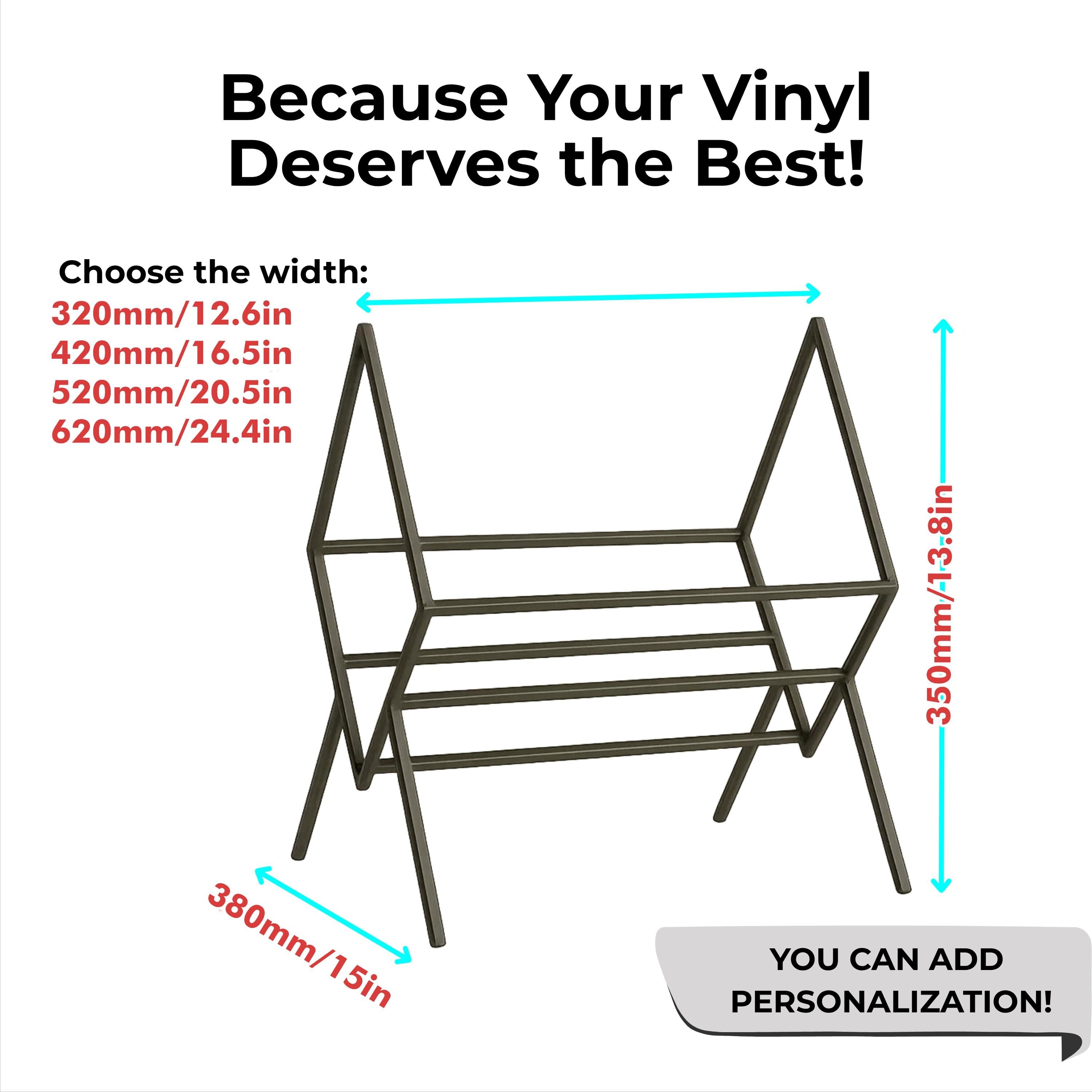 Modern LP Display Stand, Mid-Century Vinyl Record Holder - Geometric LP Storage