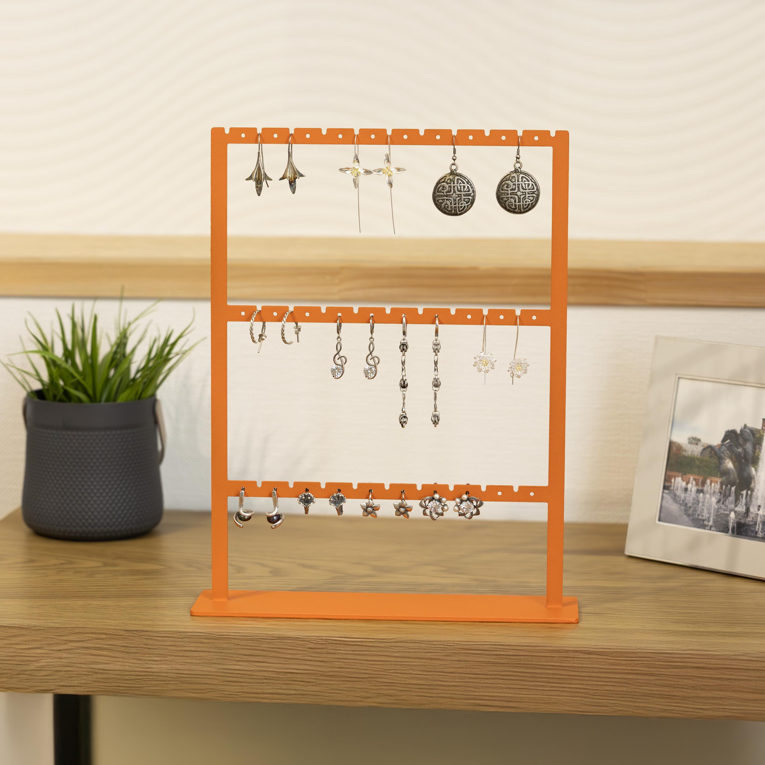 Earring Stand Organizer  1/2/3 Tier Jewelry Display, Metal Holder for Earrings  Multiple Sizes Available