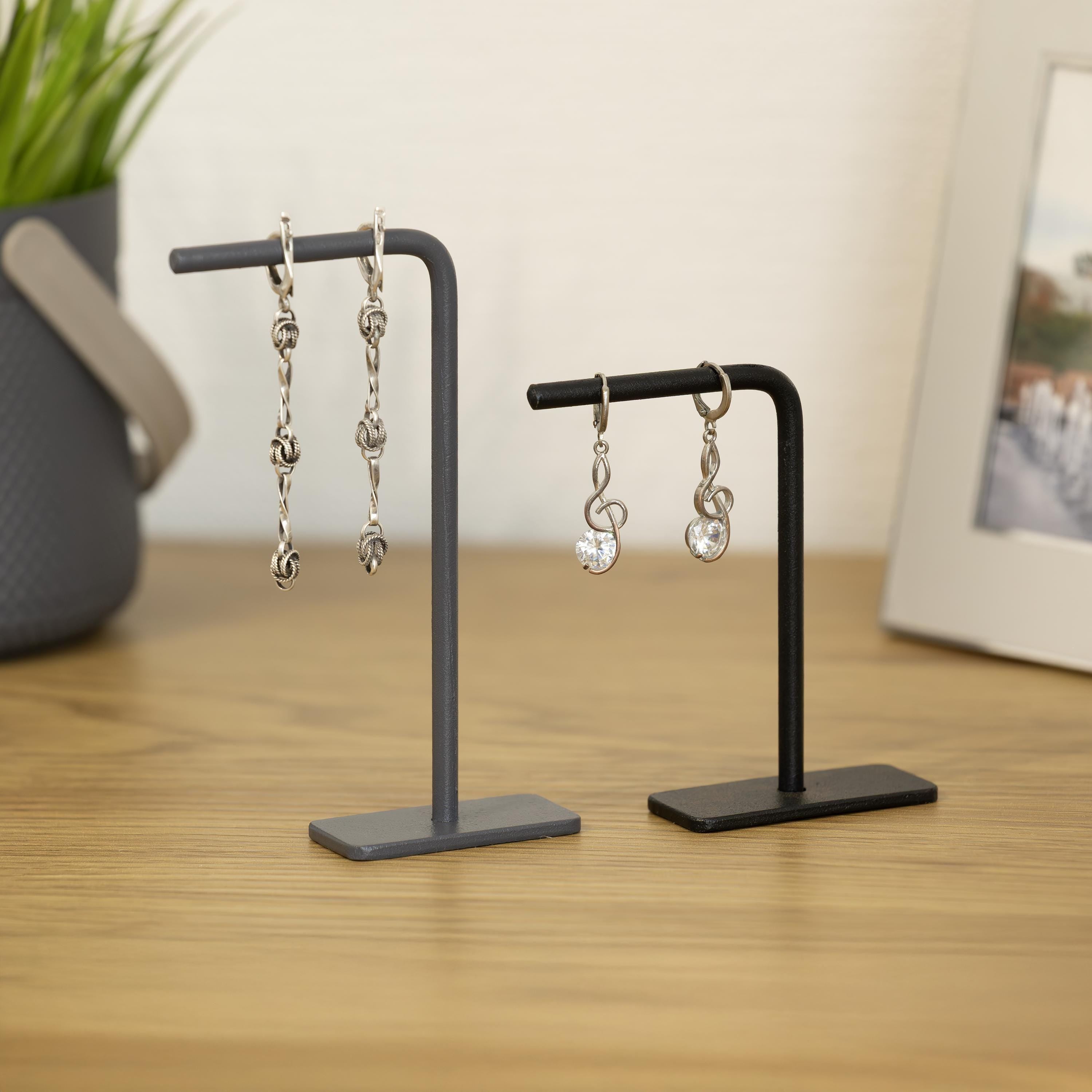 Metal Earring Holder Set of 2  Minimalist Jewelry Organizer Stand for Earrings