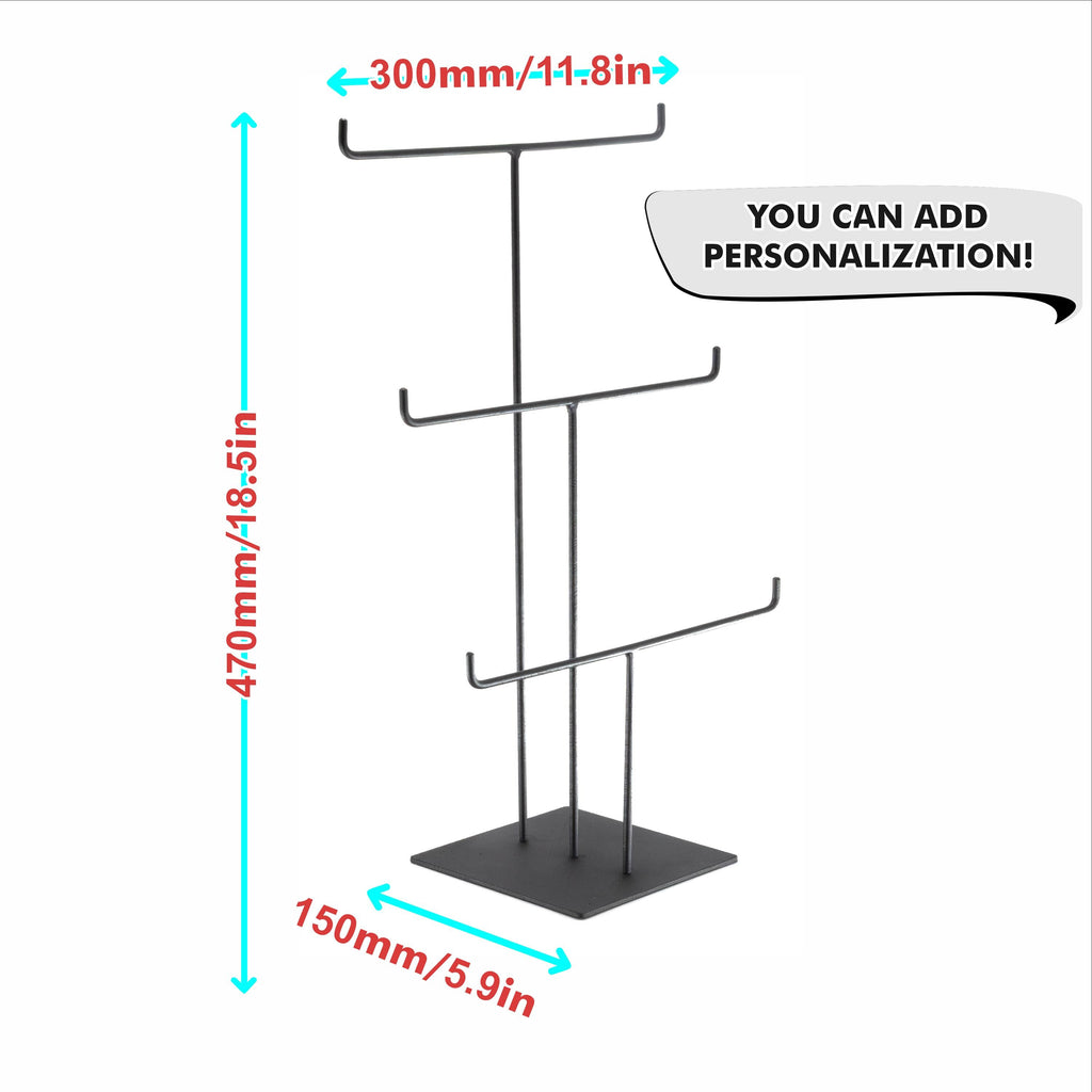 Minimalist Jewelry Stand Metal Organizer Necklace Holder Modern Display Rack Gift for Her