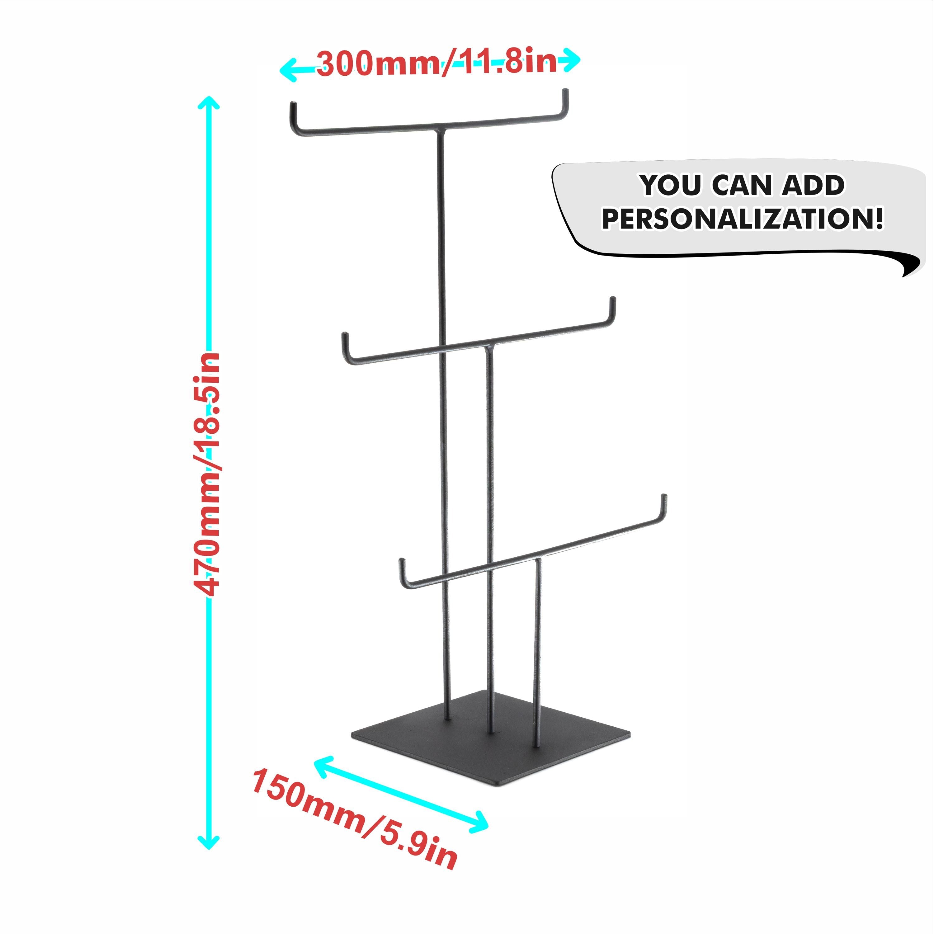 Minimalist Jewelry Stand Metal Organizer Necklace Holder Modern Display Rack Gift for Her