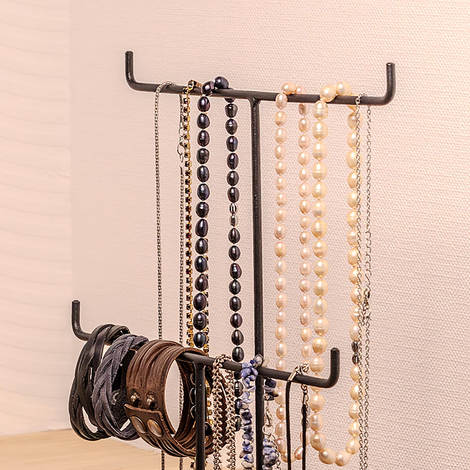 Minimalist Jewelry Stand Metal Organizer Necklace Holder Modern Display Rack Gift for Her