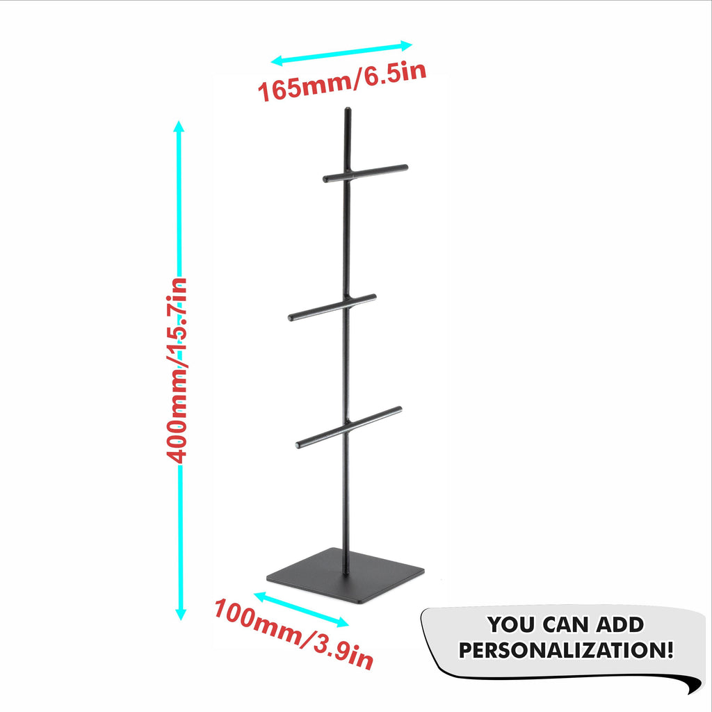 Modern Jewelry Holder Stand Metal Necklace Organizer for Vanity and Dresser