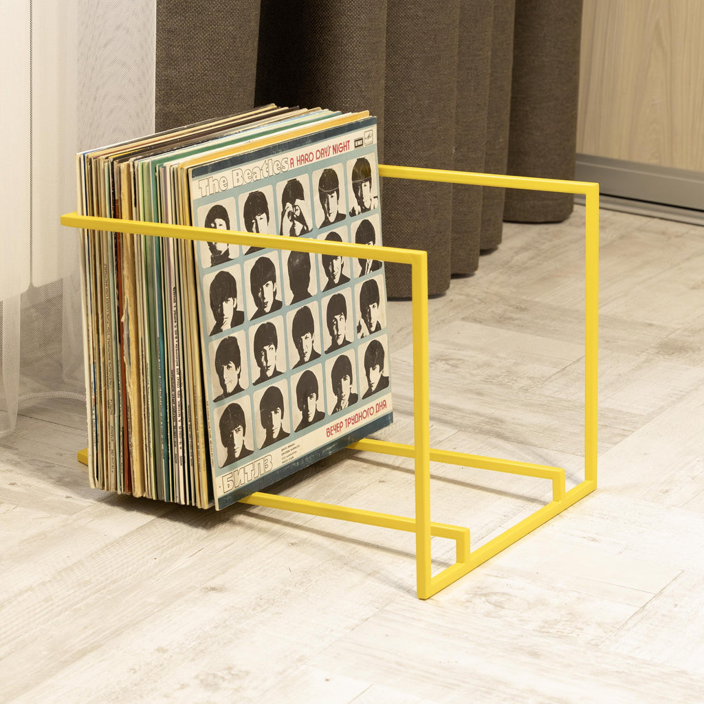 Record Holder Modern Vinyl Storage Record Organizer Metal LP Stand Handmade Music Shelf
