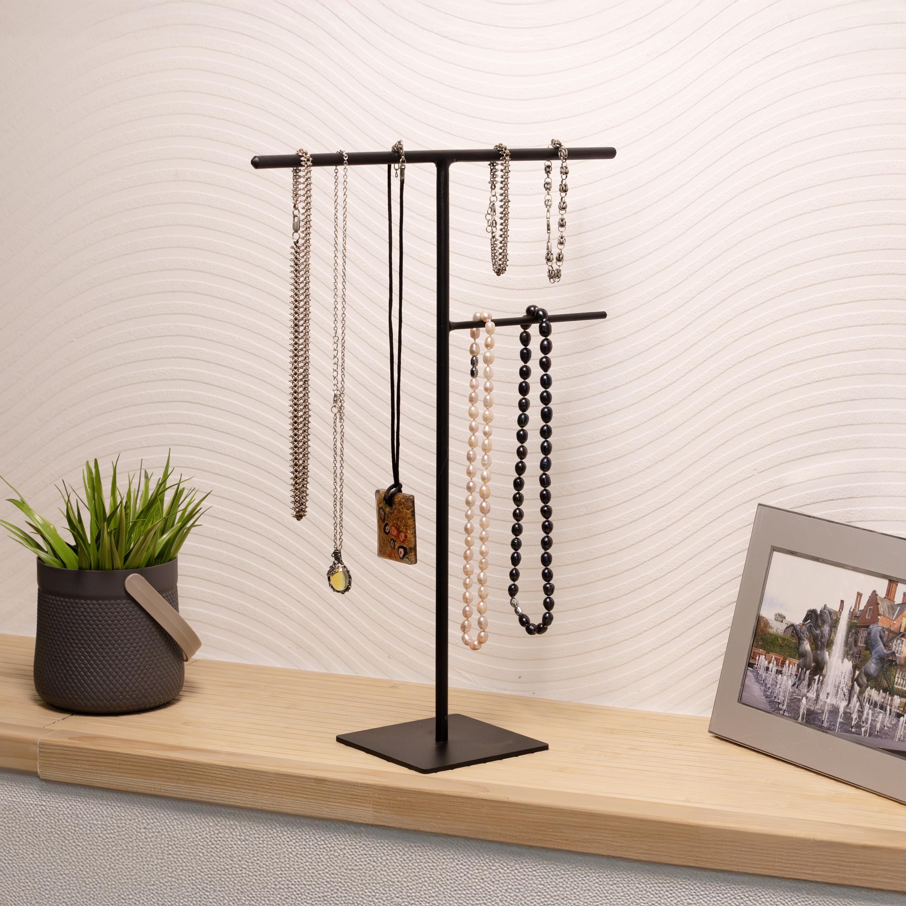Modern Jewelry Stand Metal Necklace Holder Minimalist Jewelry Organizer Gift for Mom Mothers Day