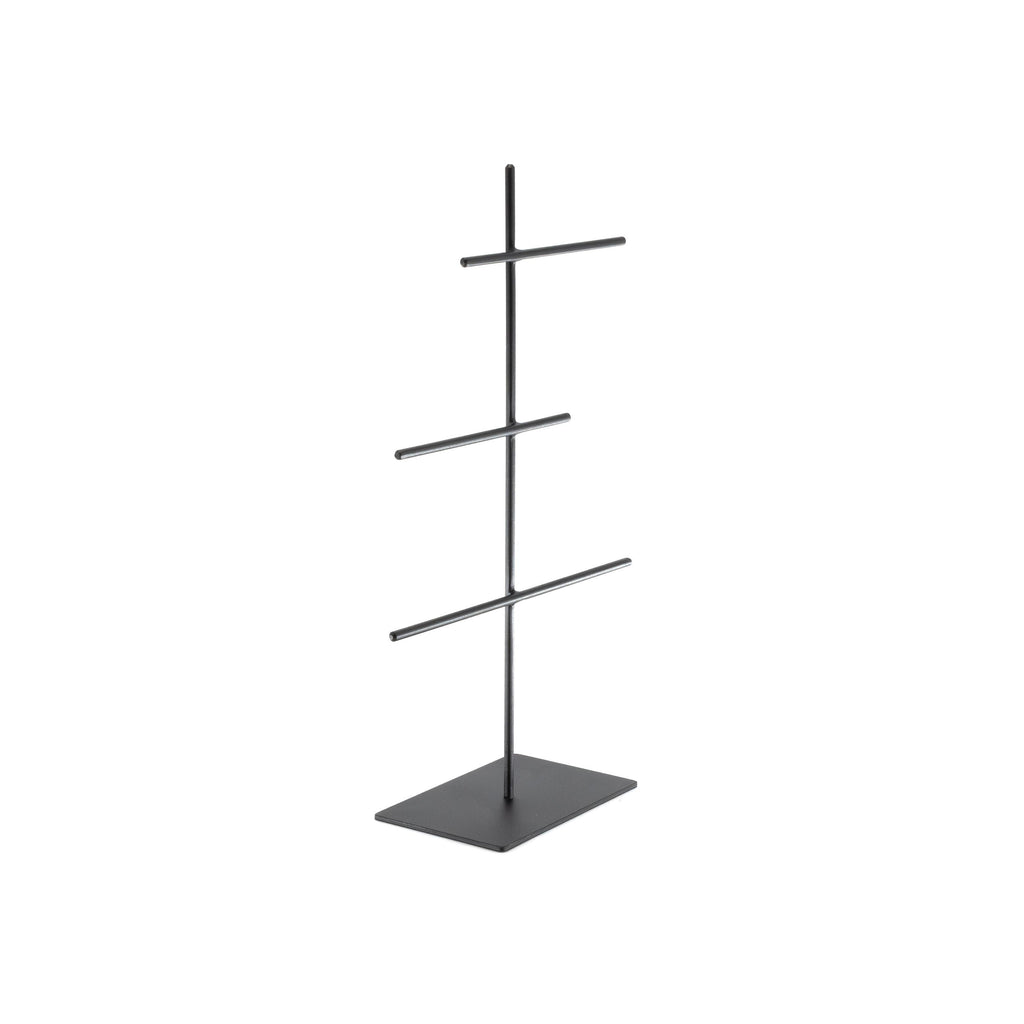Modern Metal Jewelry Organizer Stand: Necklace, Earring & Watch Display