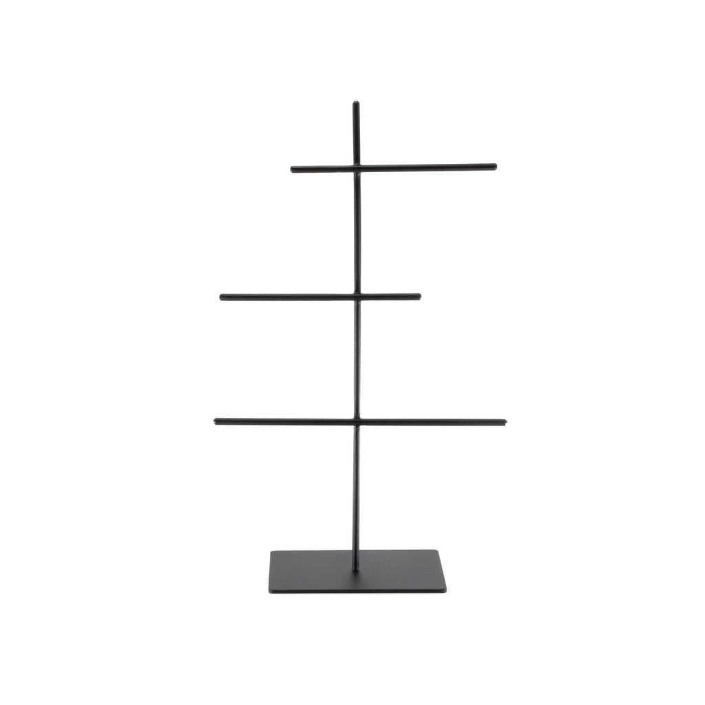 Modern Metal Jewelry Organizer Stand: Necklace, Earring & Watch Display