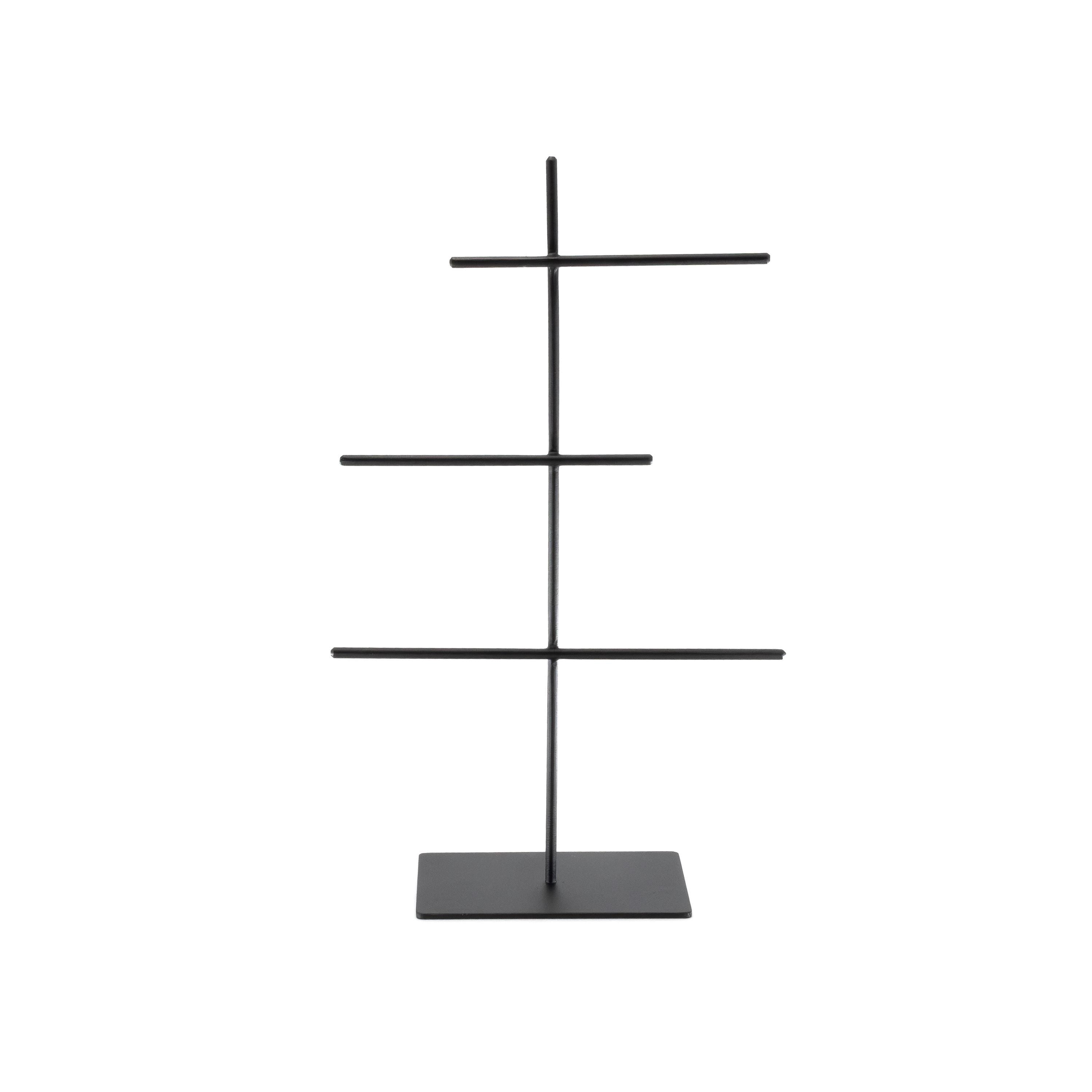 Modern Metal Jewelry Organizer Stand: Necklace, Earring & Watch Display