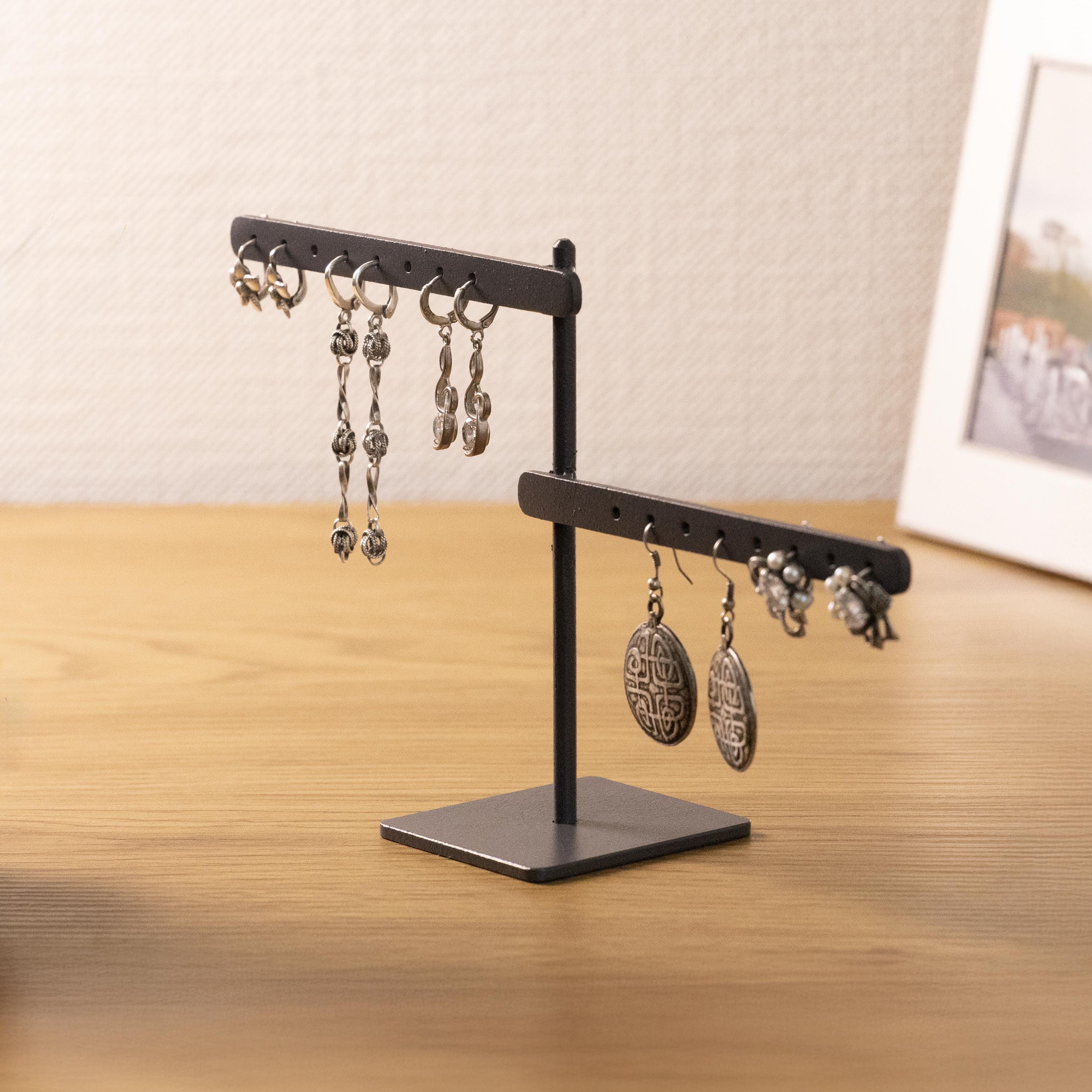 Jewelry Holder for Earrings and Studs  Minimalist Metal Earring Stand
