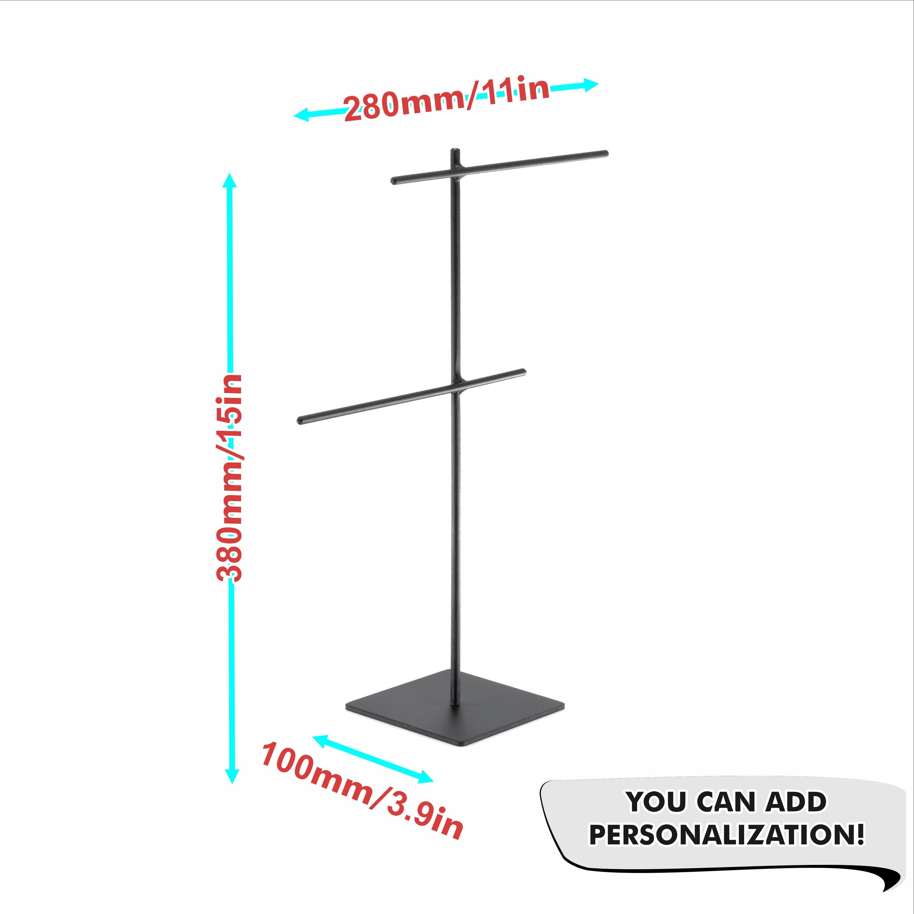 Compact Metal Jewelry Rack  Necklace Hanger, Watch & Bracelet Holder, Sunglasses Stand
