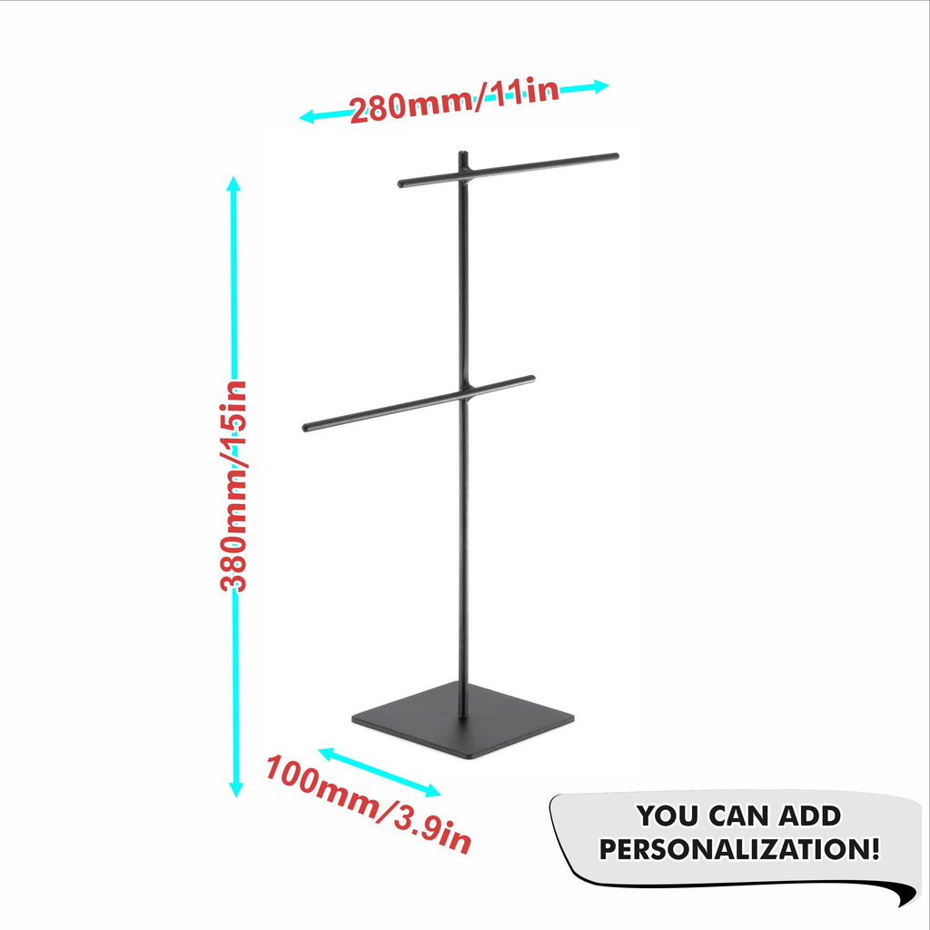 Minimalist Metal Jewelry Organizer: Necklace, Bracelet, & Eyeglass Holder