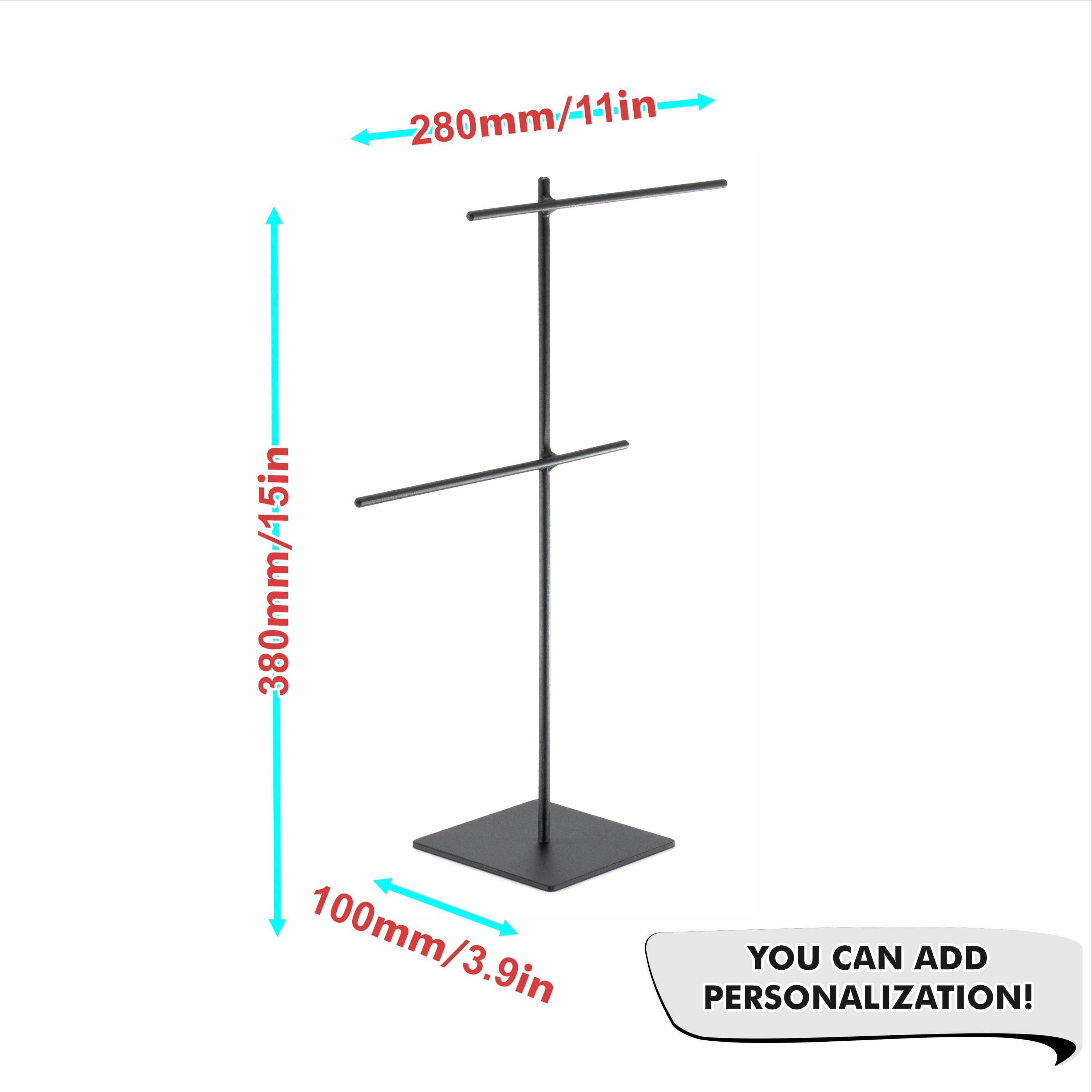 Minimalist Metal Jewelry Organizer: Necklace, Bracelet, & Eyeglass Holder