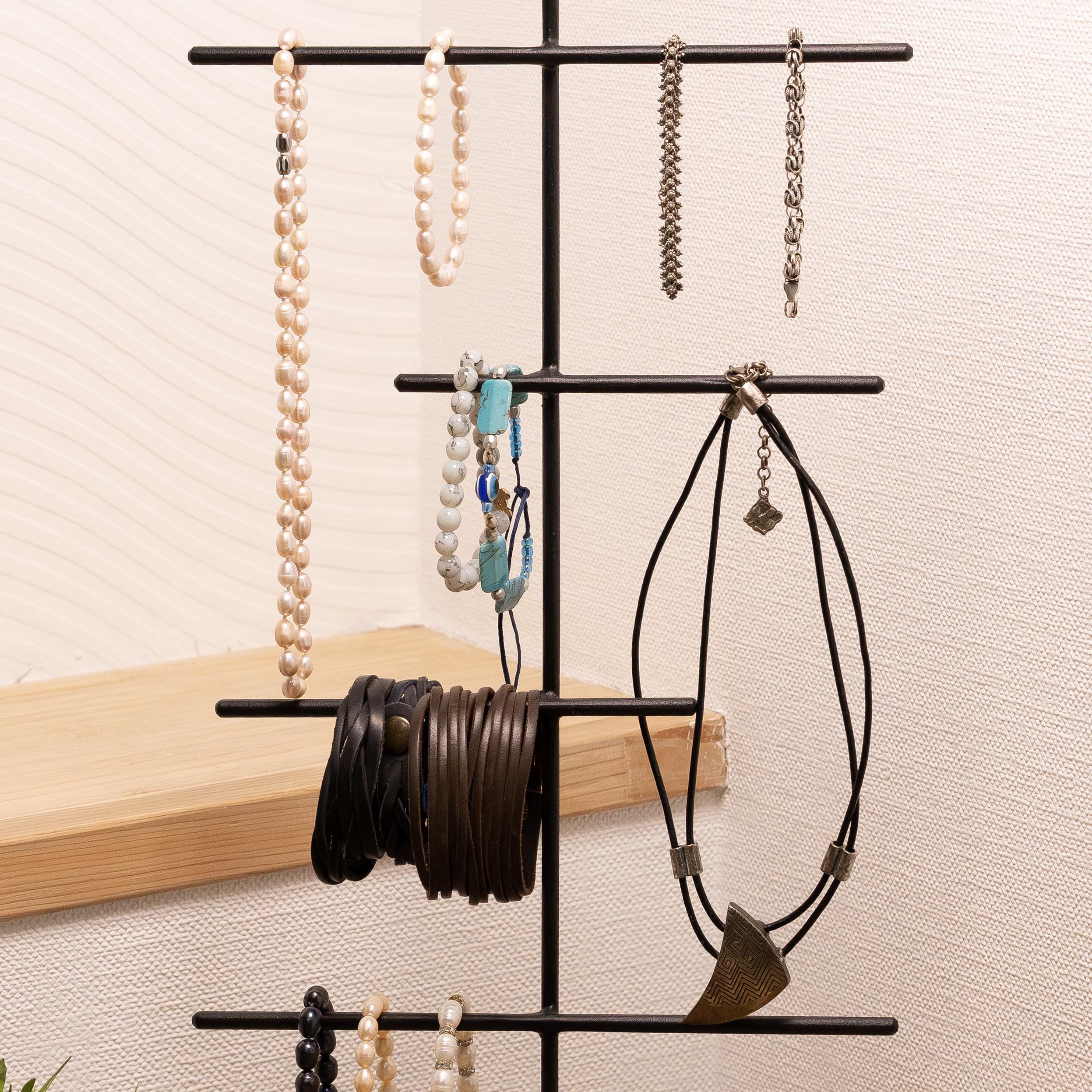 Minimalist Jewelry Organizer  Metal Stand for Necklaces, Earrings, Bracelets, Watches Storage