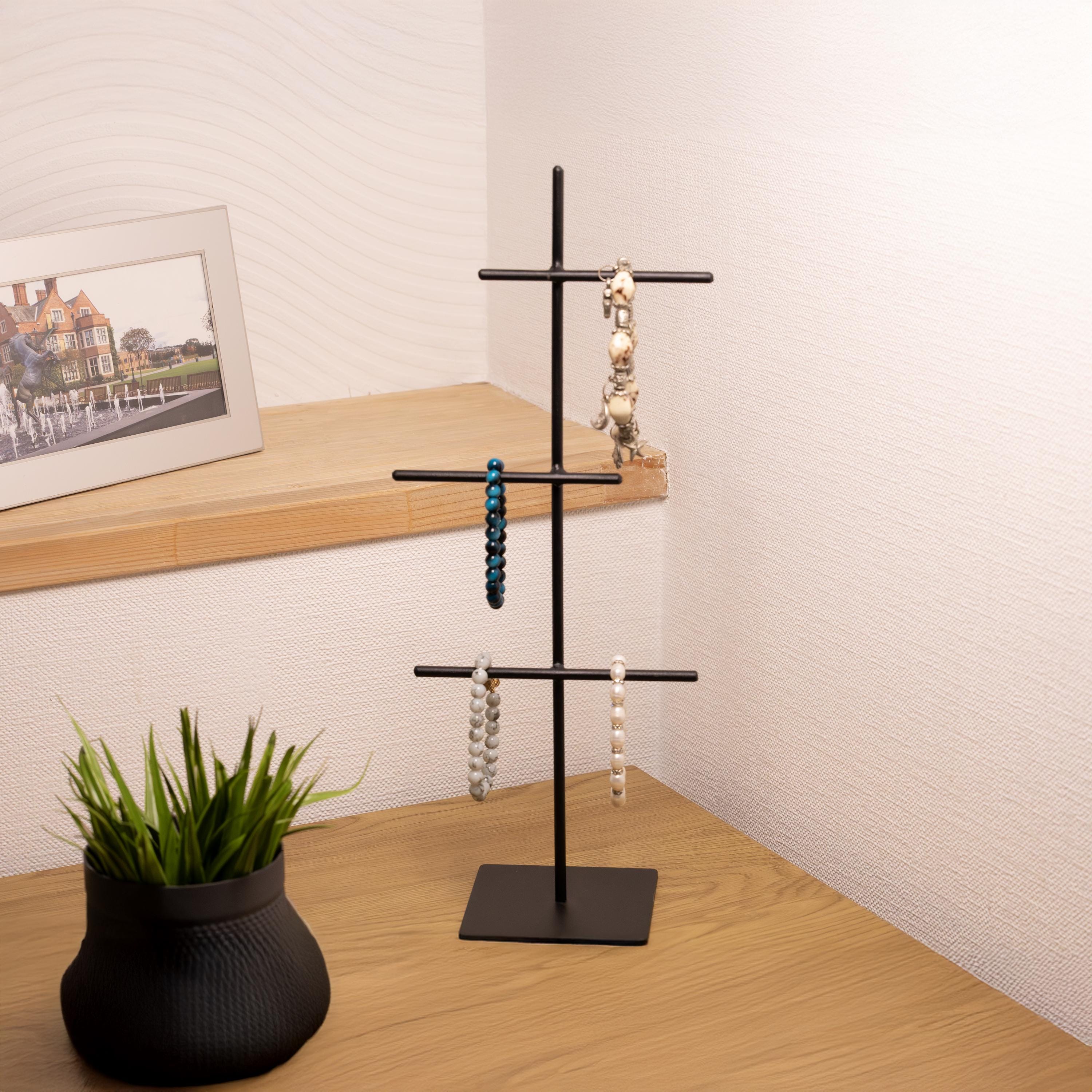 Modern Metal Jewelry Stand: Handmade Vanity Organizer