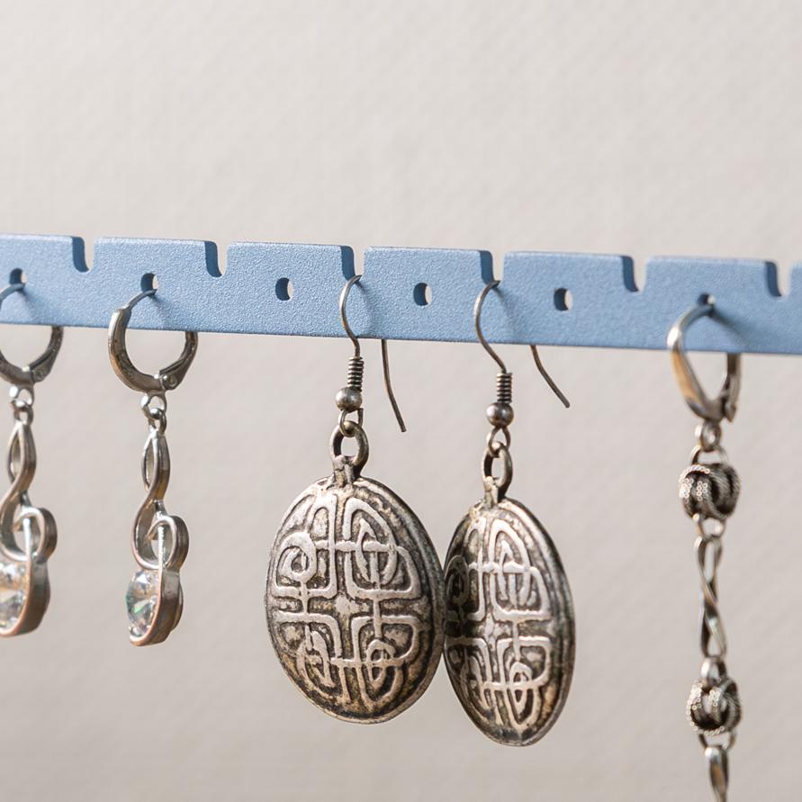Earring Holder  Minimalist Steel Jewelry Organizer, Handmade Custom Display for Stud Earrings
