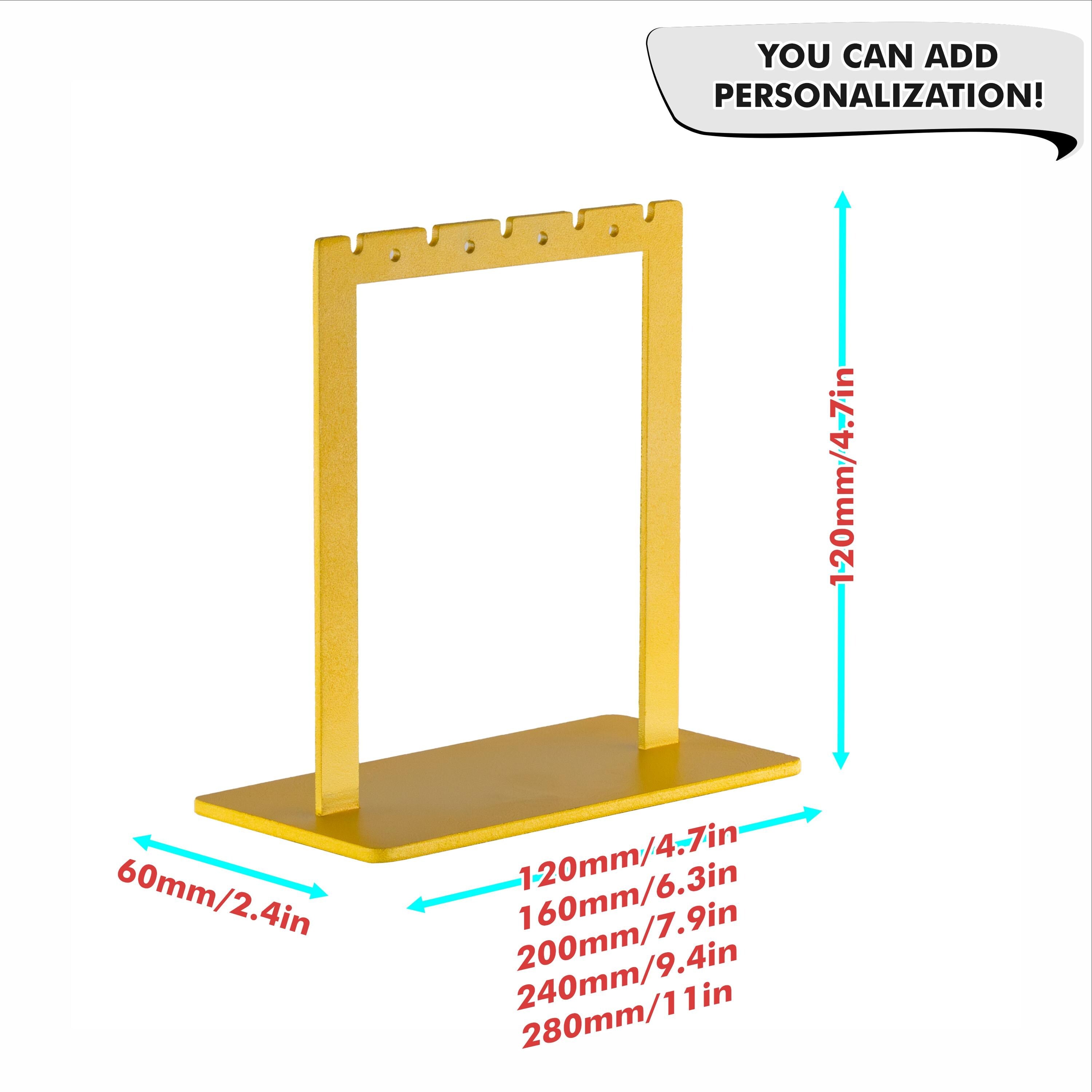 Handmade Steel Earring Stand: Minimalist Jewelry Organizer, Custom Size