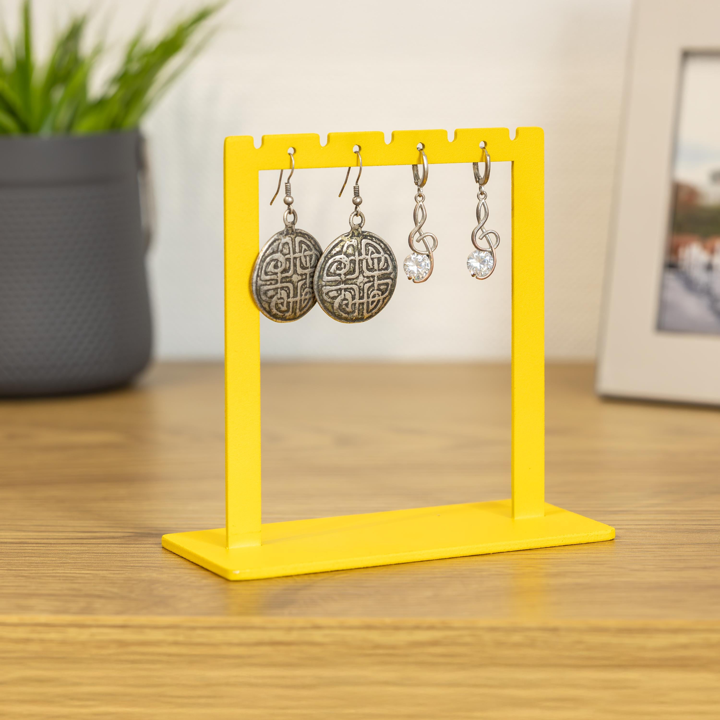 Handmade Steel Earring Stand: Minimalist Jewelry Organizer, Custom Size
