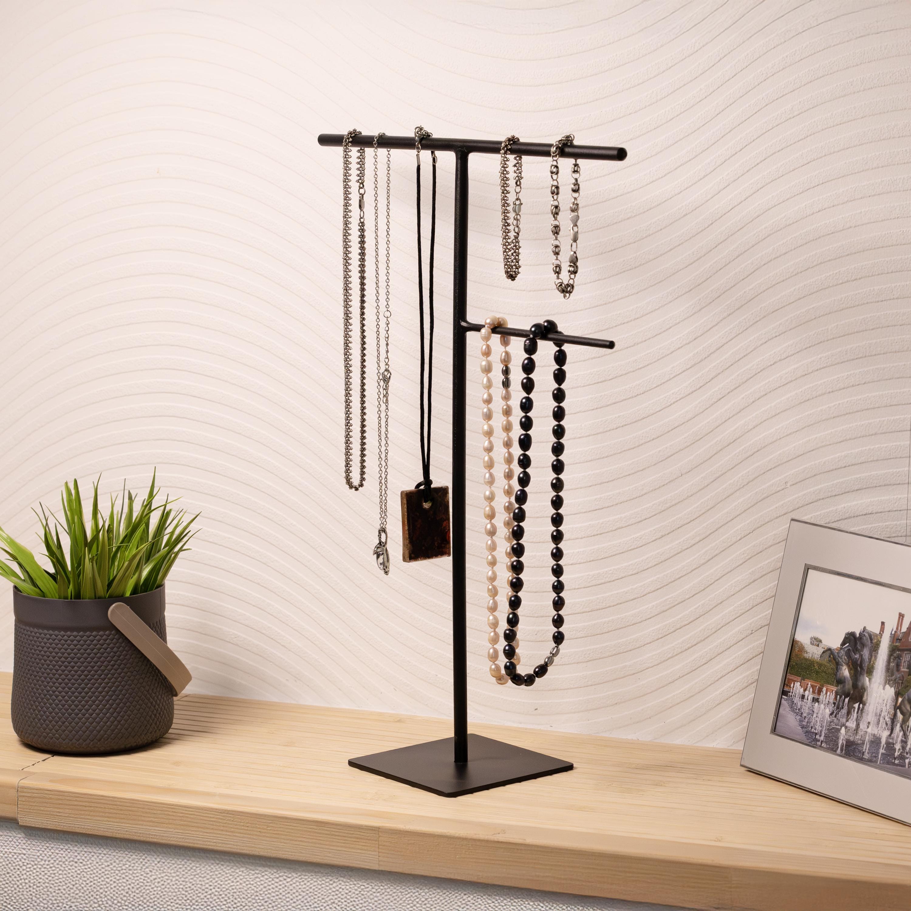 Modern Jewelry Stand Metal Necklace Holder Minimalist Jewelry Organizer Gift for Mom Mothers Day