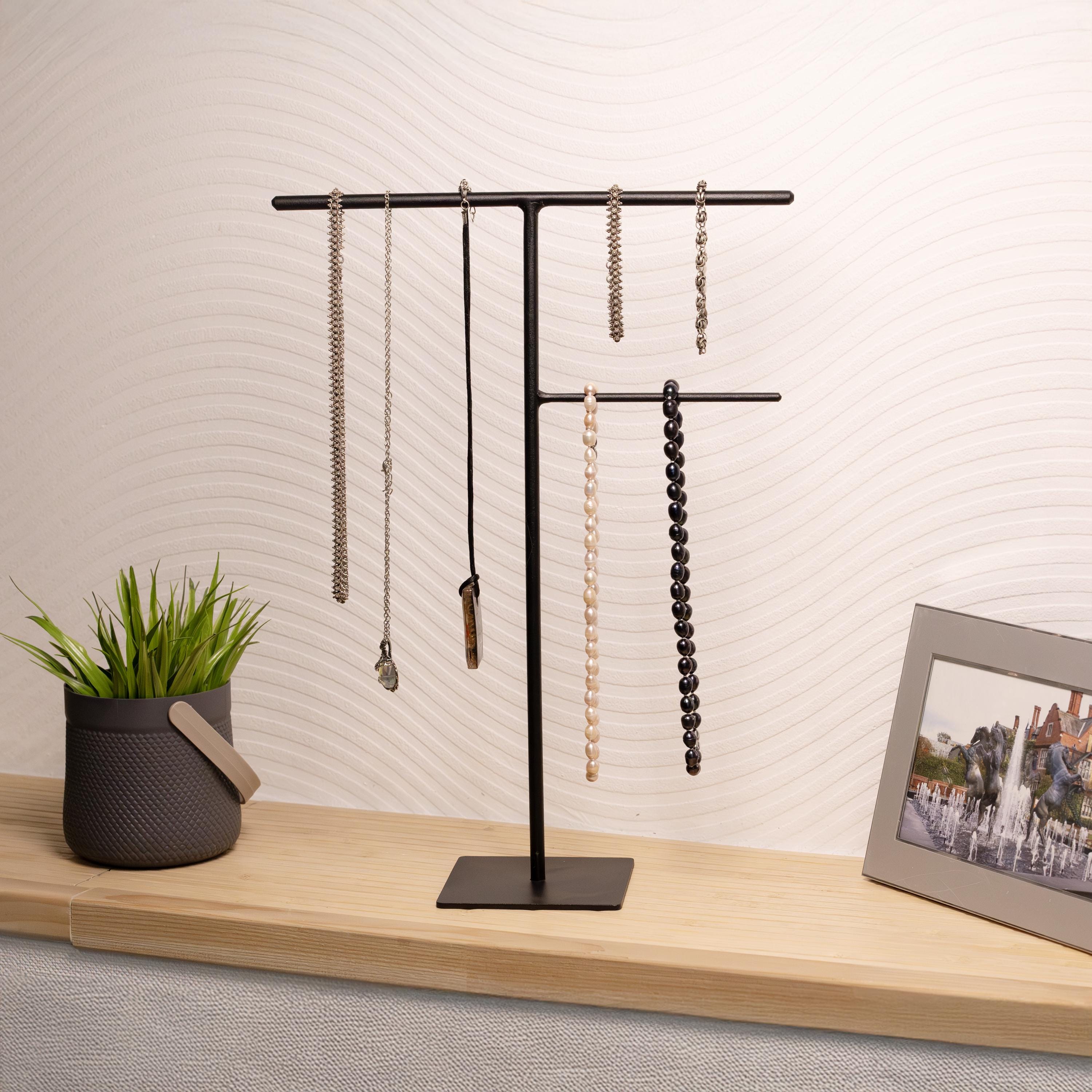 Modern Jewelry Stand Metal Necklace Holder Minimalist Jewelry Organizer Gift for Mom Mothers Day