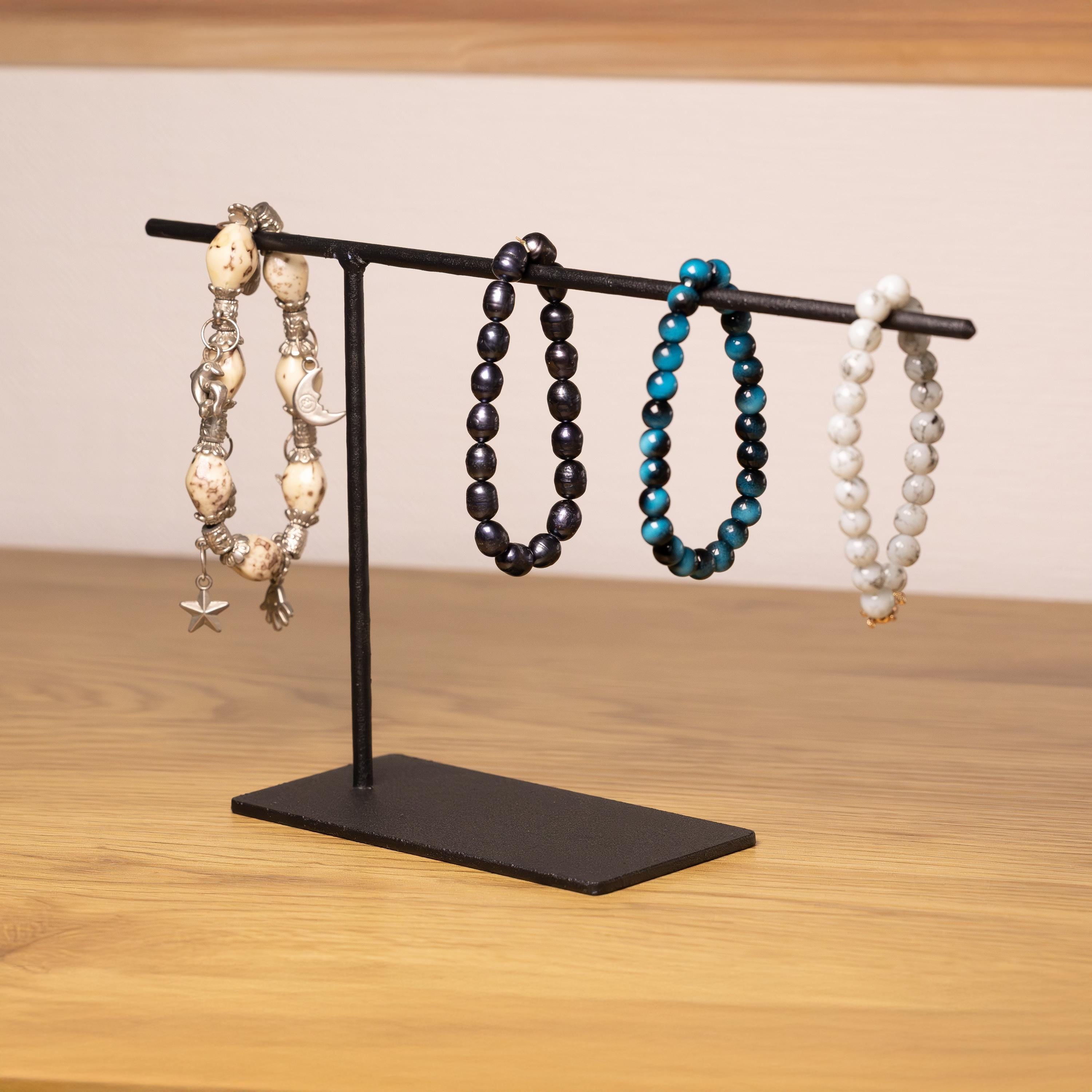 Compact Jewelry Organizer -Metal Watch Display Stand and Bracelet Rack
