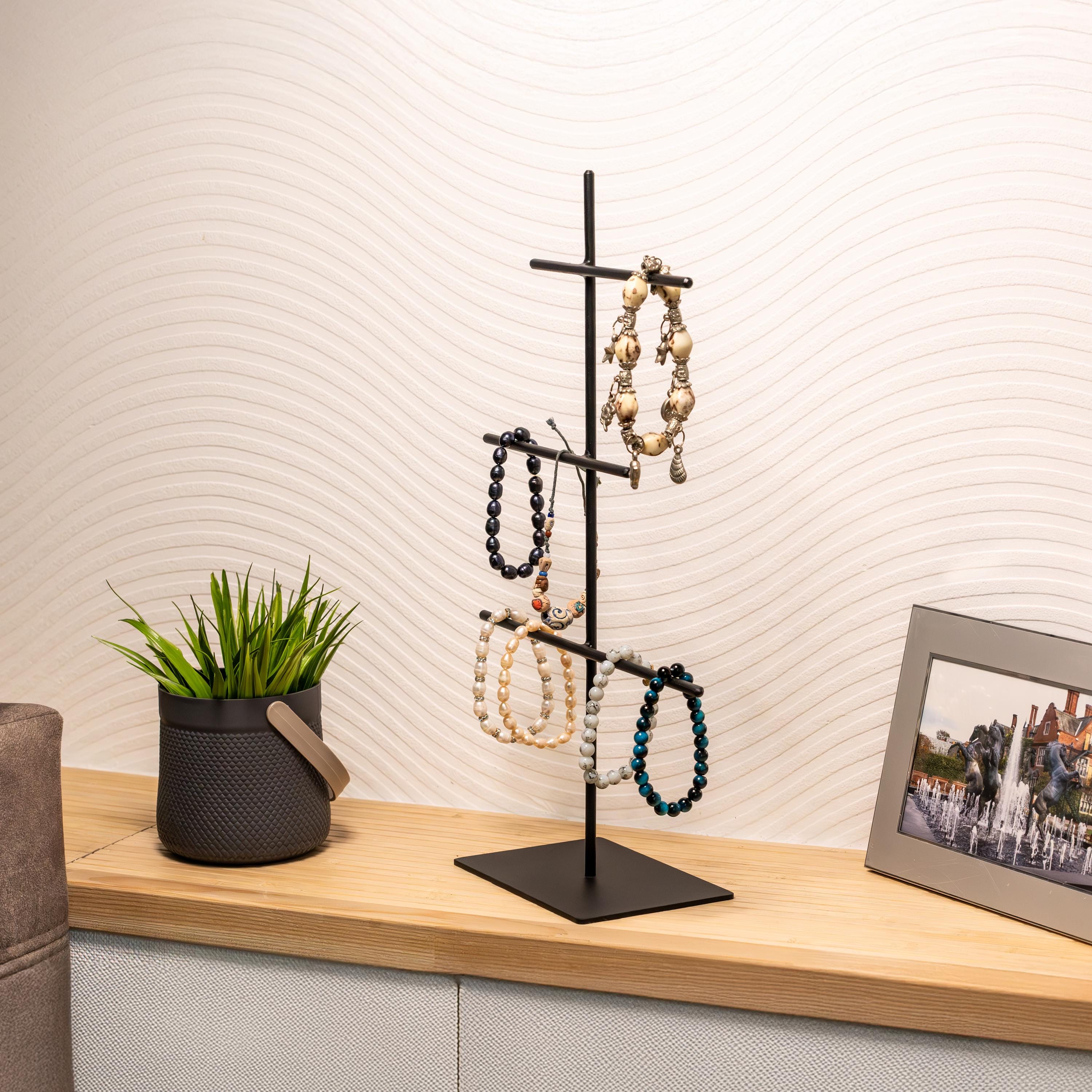 Jewelry Organizer Stand Metal  Modern Jewelry Holder for Vanity, Dresser & Store Display