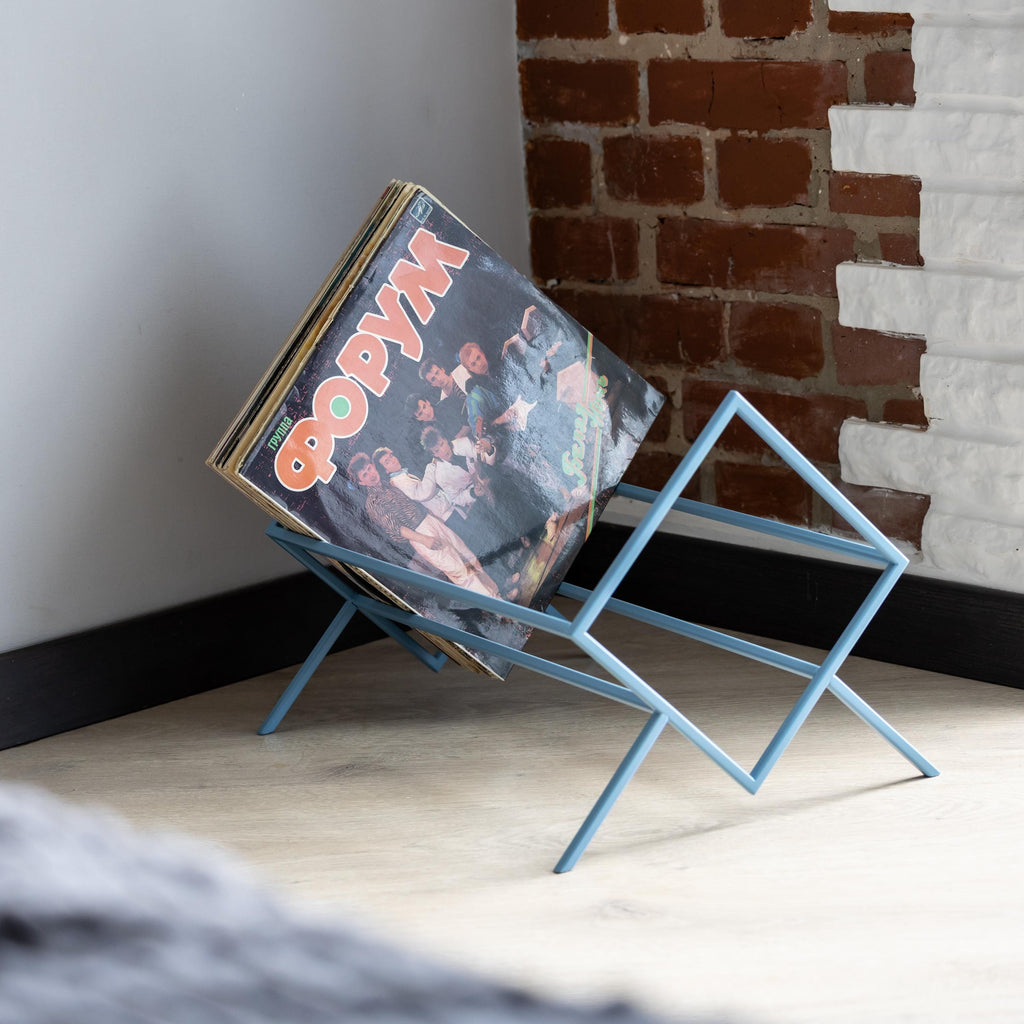 LP Record Stand Metal Vinyl Storage Rack Record Holder Modern Organizer