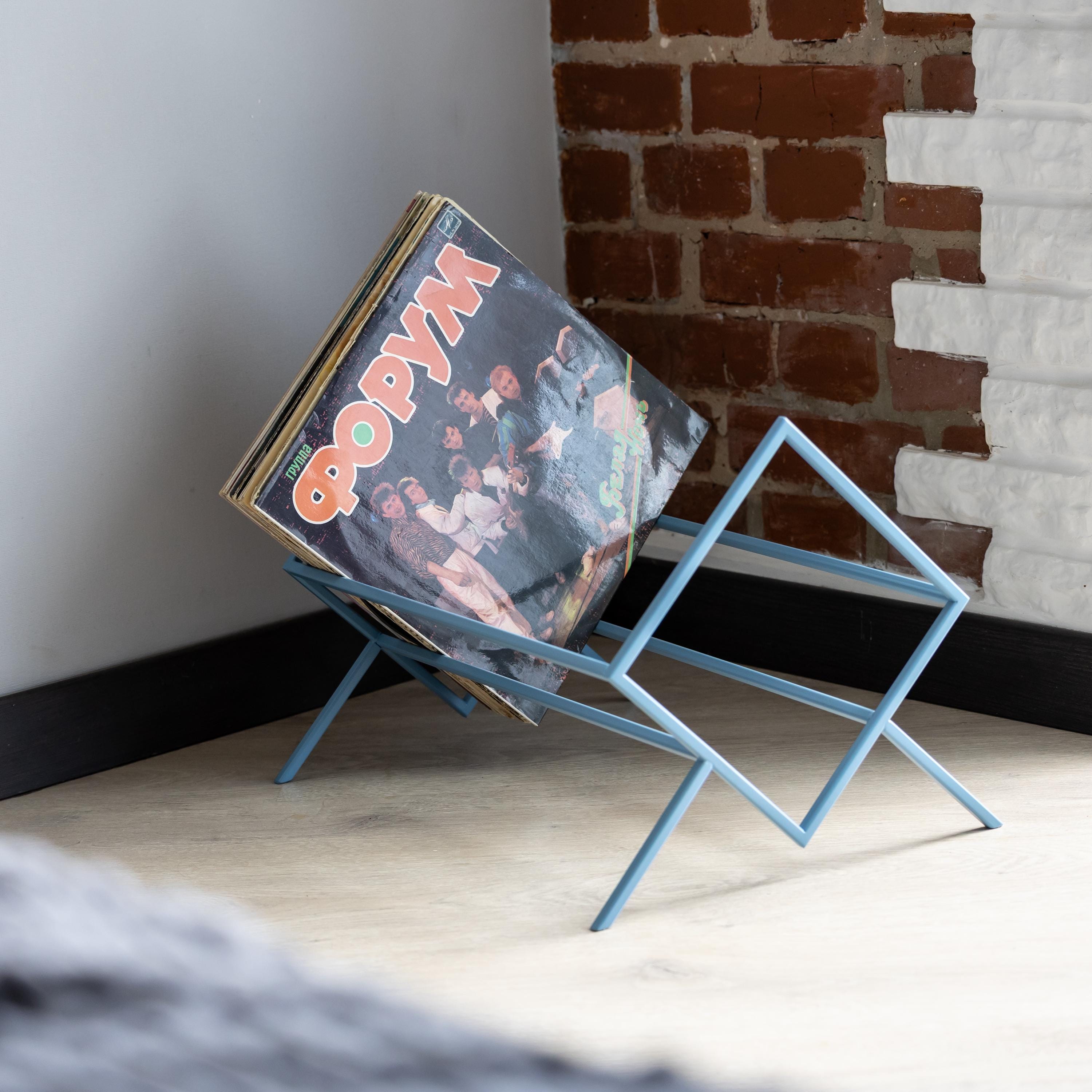 LP Record Stand Metal Vinyl Storage Rack Record Holder Modern Organizer