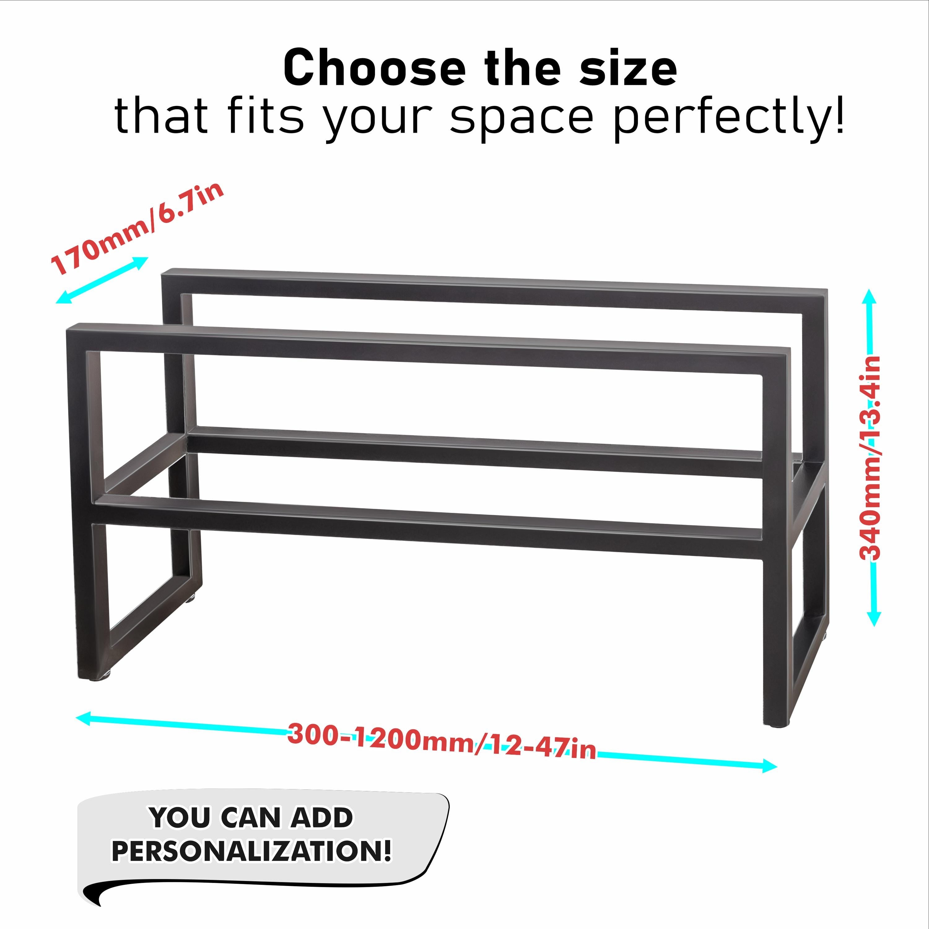 Modern Metal Shoe Rack  Minimalist Open Shoe Organizer, Handmade Boot Storage Stand